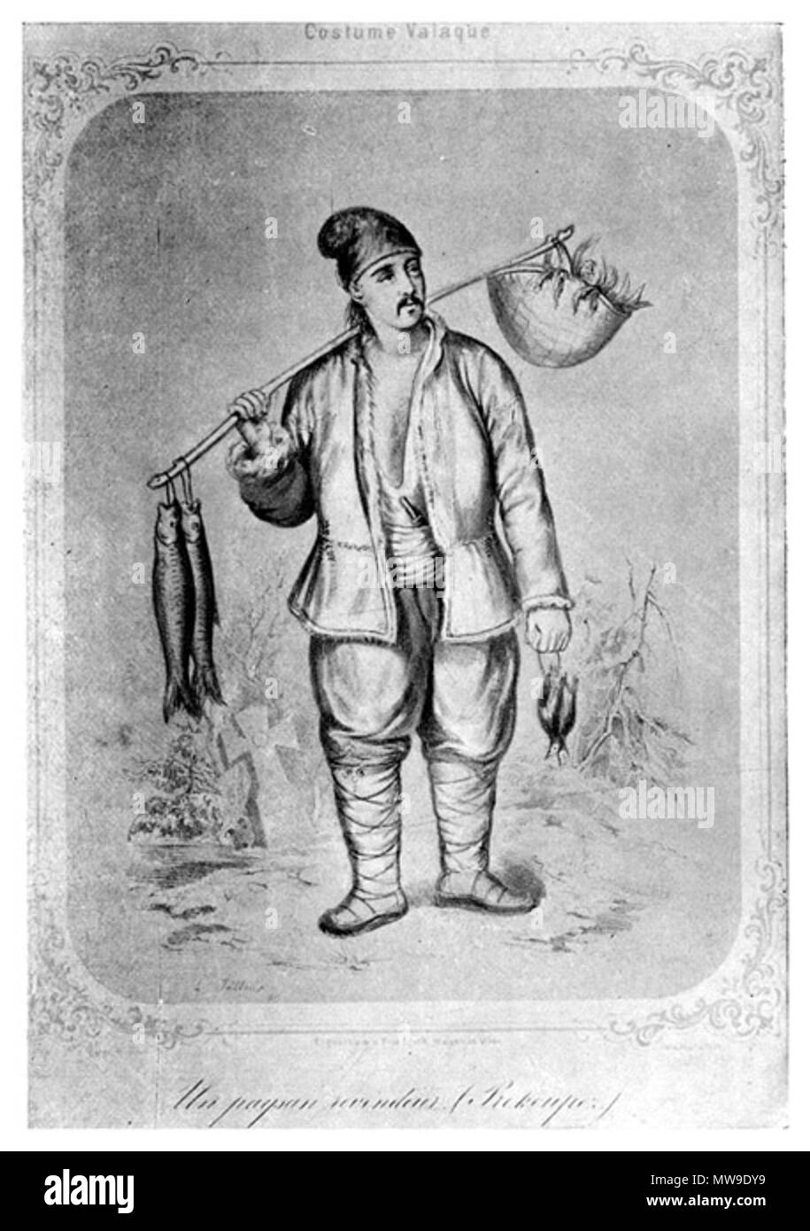 . Inglese: Bucarest merchant, 1853 . 1853. Wuliner 103 mercante di Bucarest, 1853, Wuliner Foto Stock
