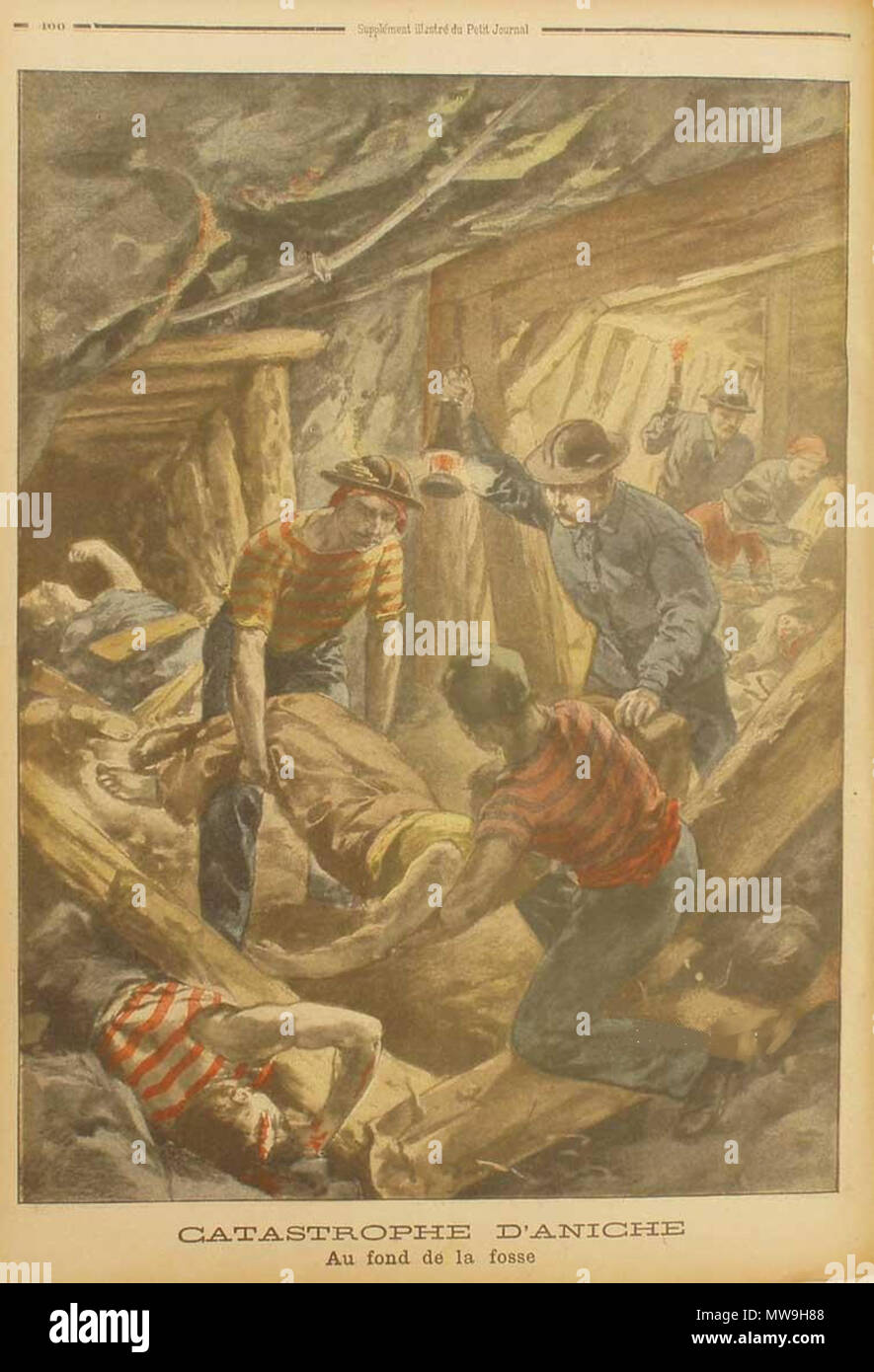 . Français : catastrofe d'Aniche - au fond de la fosse . Il 12 gennaio 2015. Inconu 118 catastrofe d'Aniche - au fond de la fosse Foto Stock