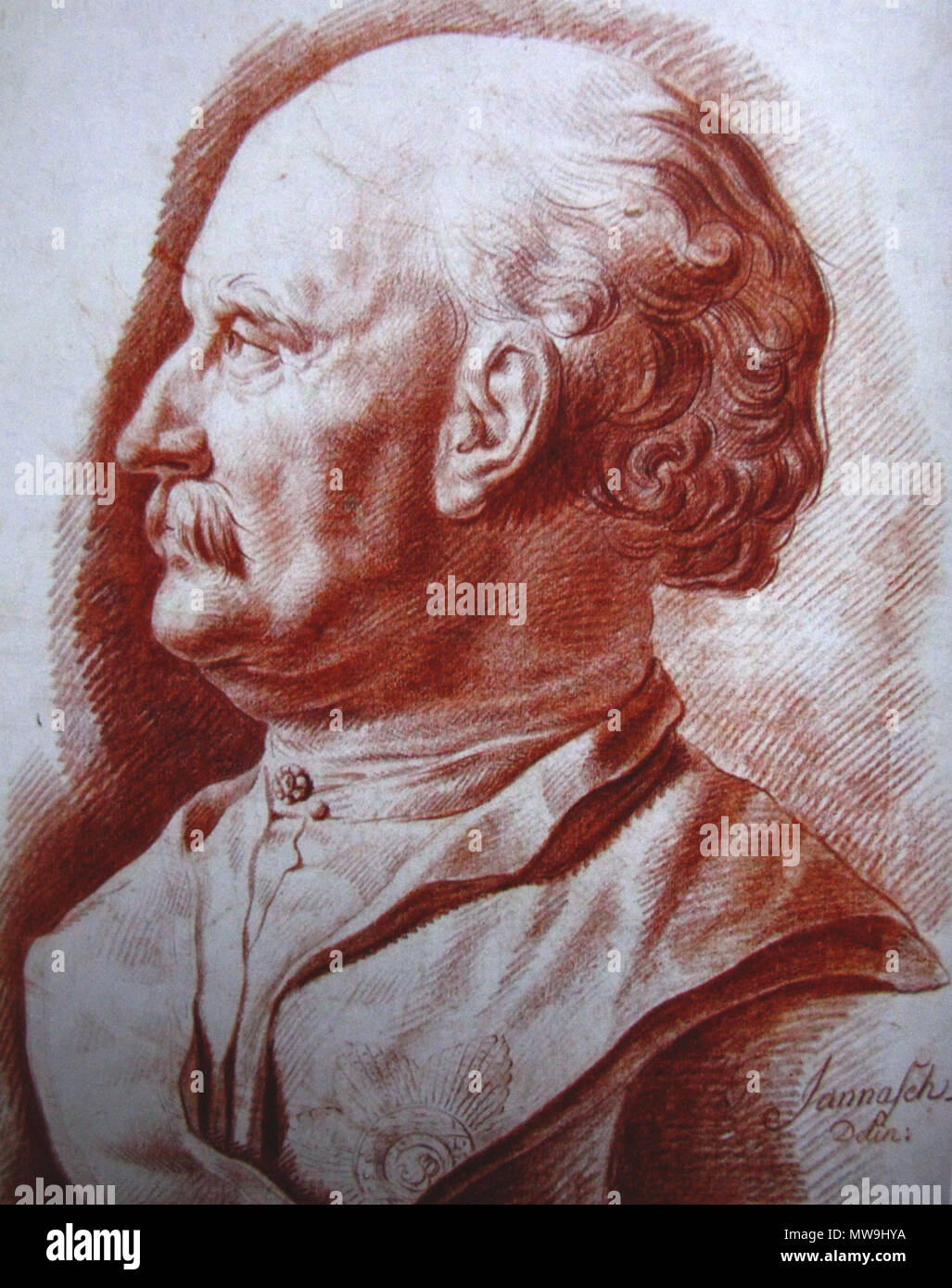 . Inglese: Celestyn Czaplic . Il XVIII secolo. Jan Gottlieb Jannasch 120 Celestyn Czaplic Foto Stock