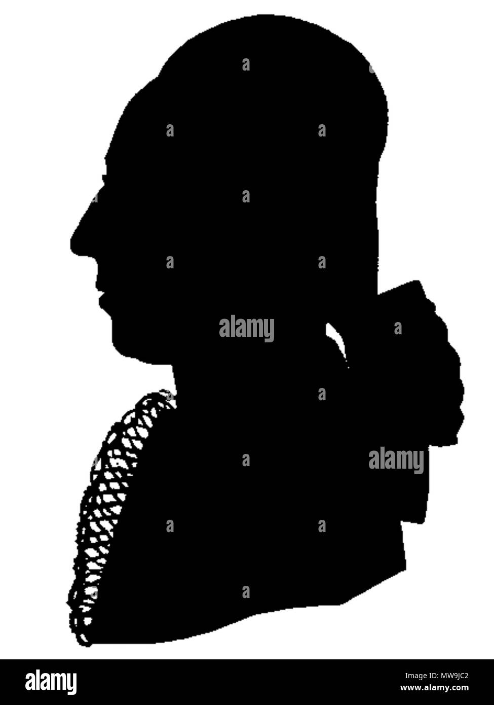 . Caspar Friedrich Wolff (1734-1794) . Creato 1784, digitalizzato e il 7 giugno 2006. F. Anting, un edificio del xviii secolo artista, immagine digitalizzata da Alexei Kouprianov 121 CFWolff silhouette Foto Stock