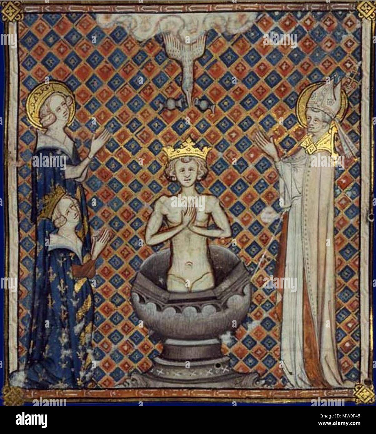 Inglese Il Battesimo Di Clodoveo I Stredovek Anonimo 134 Clovis Krest Foto Stock Alamy