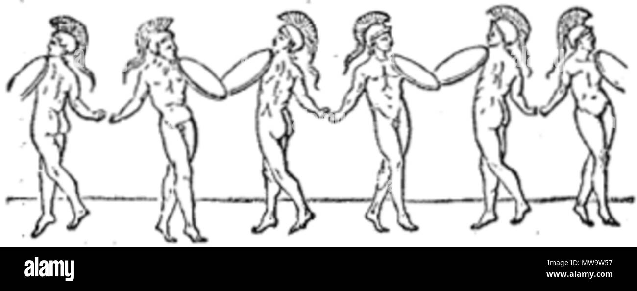 144 Corybantian danza da Smith ha un dizionario di antichità (SALTATIO articolo) Foto Stock