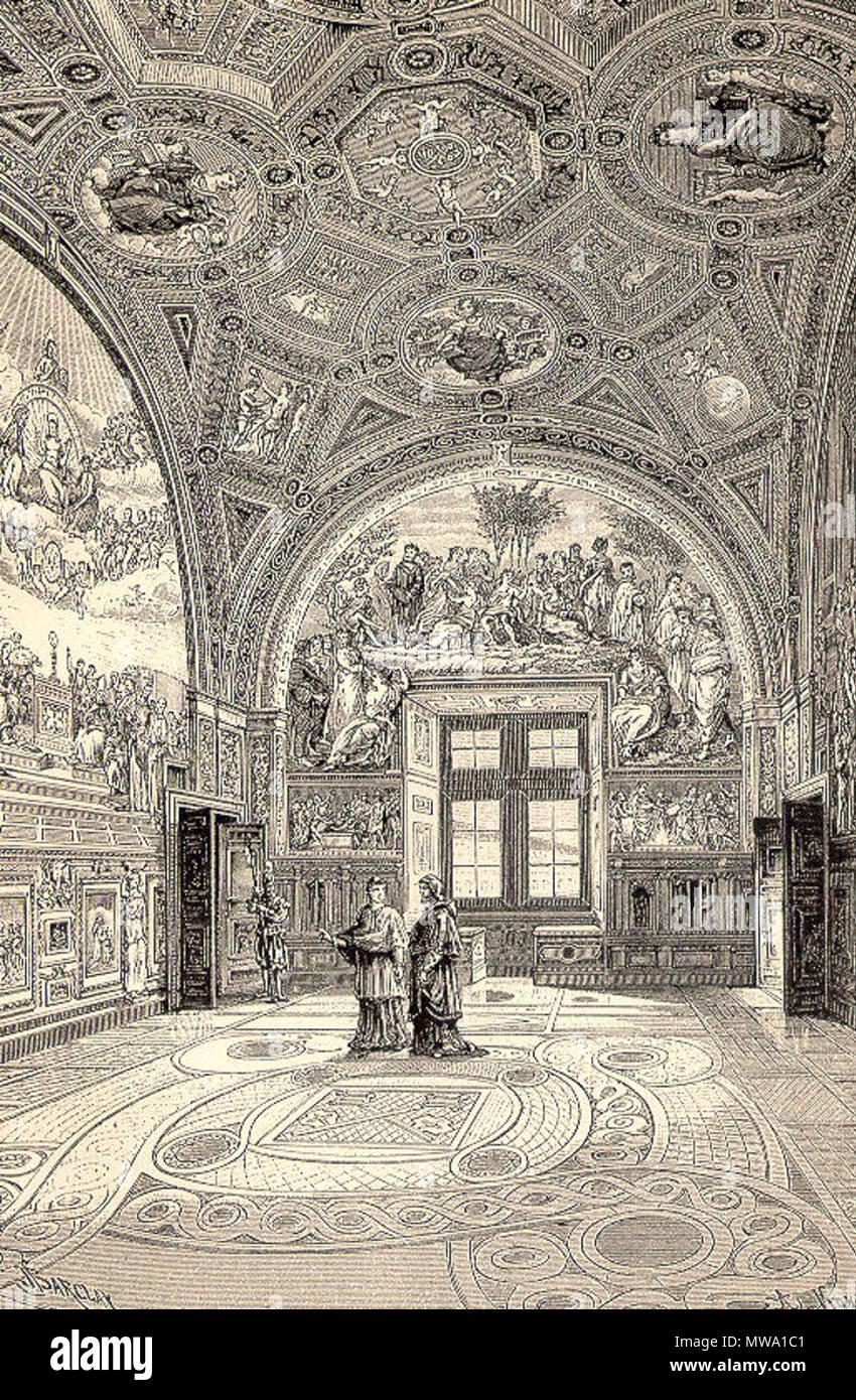 . Inglese: Fotocamera della Segnatura, Stanze di Raffaello, Vaticano, Roma. 12:59, 1 giu 2005 (UTC). Scandita da --Immanuel Giel 109 CameraDellaSegnatura Foto Stock