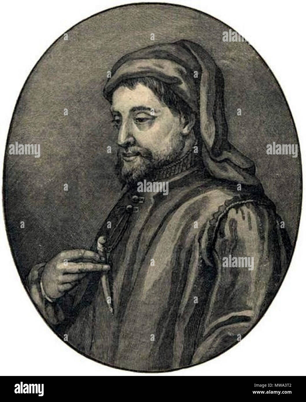 . Geoffrey Chaucer . Questo file è privo di informazioni sull'autore. 125 Geoffrey Chaucer - Illustrazione da Cassell della storia dell'Inghilterra - Secolo Edition - pubblicato circa 1902 Foto Stock