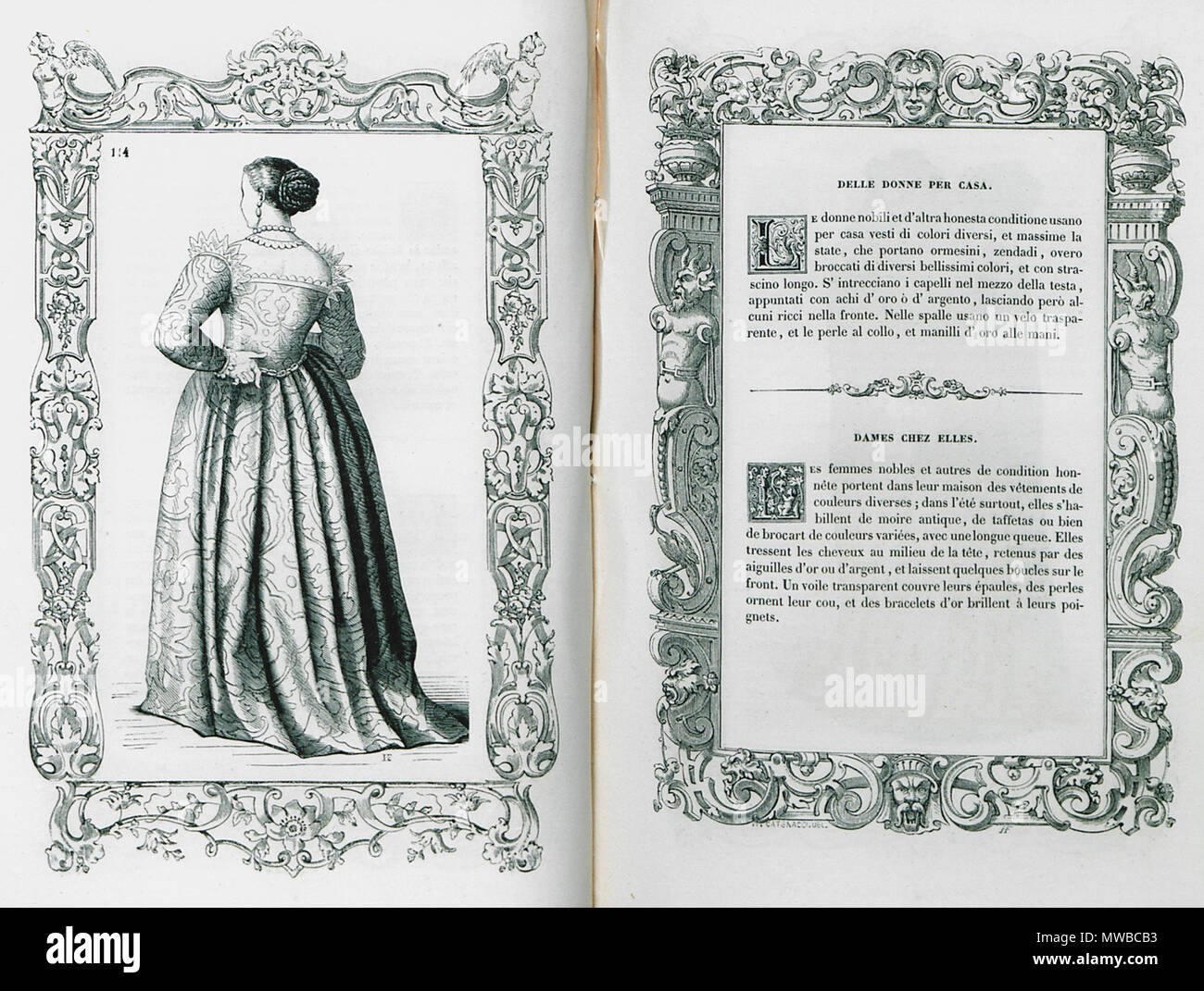 . Inglese: Cesare Vecellio. Costumi anciens et modernes Habiti antichi et moderni di tutto il mondo di Cesare Vecellio, Parigi, Firmin Didot Frères Fils & Cie, M.DCCC.LIX (1859-60) . 1860. Cesare Vecellio (1530-1601) nomi alternativi Cesare Vecellio di Tiziano; Cesare Vecelli; Cesare Vecellius Descrizione italiano pittore e incisore, Data di nascita e morte 1521 2 marzo 1601 Luogo di nascita e morte di Pieve di Cadore Venezia sede di lavoro Venezia, Augsburg competente controllo : Q549400 VIAF: 17378621 ISNI: 0000 0001 2122 5258 ULAN: 500018010 LCCN: N85049158 GND: 121652424 WorldCat 157 delle Foto Stock