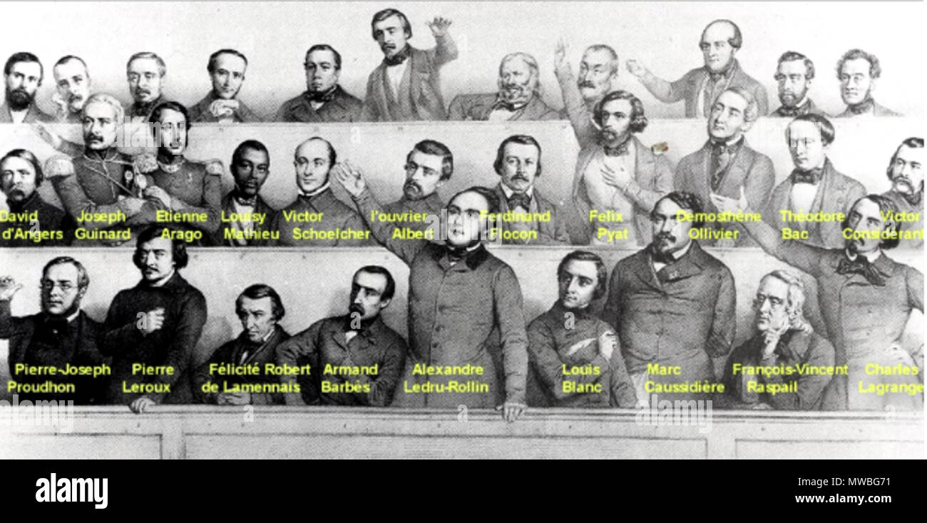 174 deputati de la gauche démocrate et socialiste, 1849 Foto Stock