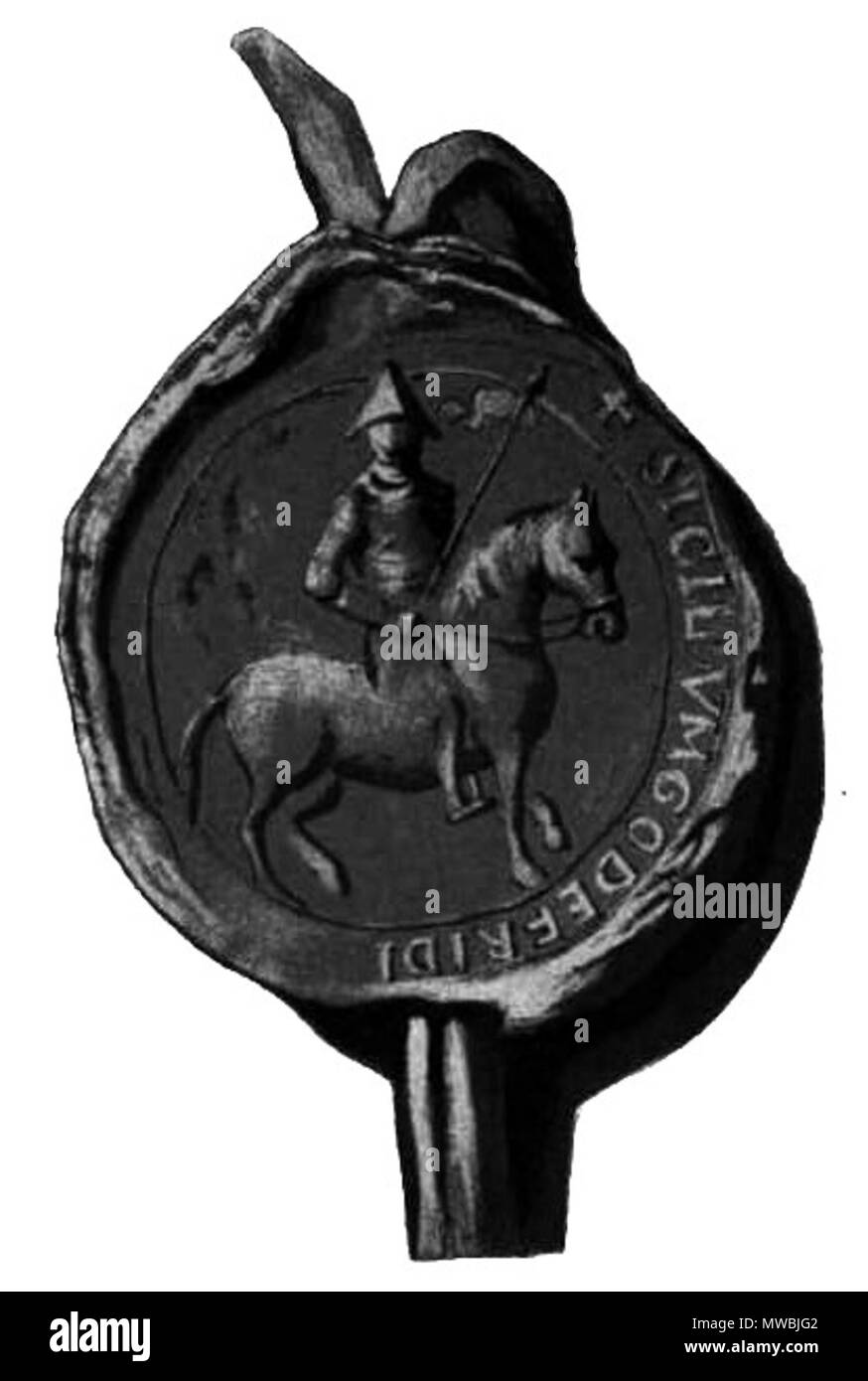 . Inglese: Godfrey ho di Leuven . 1852. P. F. X. de Ram 248 Godfrey I di Leuven Foto Stock