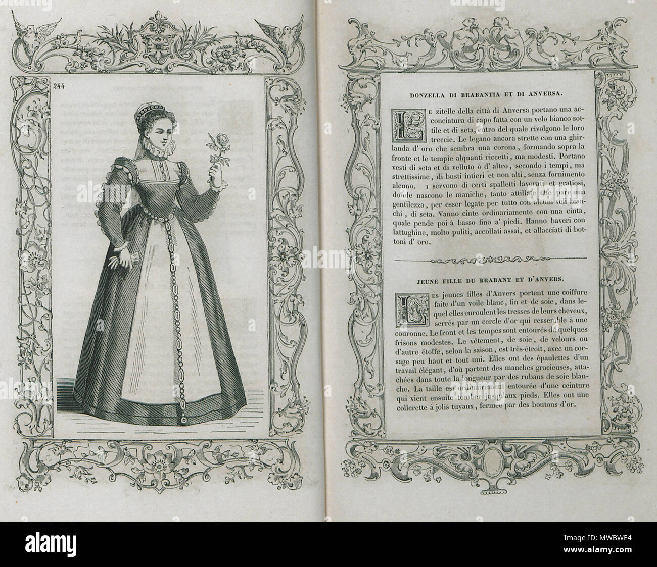 . Inglese: Cesare Vecellio. Costumi anciens et modernes Habiti antichi et moderni di tutto il mondo di Cesare Vecellio, Parigi, Firmin Didot Frères Fils & Cie, M.DCCC.LIX (1859-60) . 1860. Cesare Vecellio (1530-1601) nomi alternativi Cesare Vecellio di Tiziano; Cesare Vecelli; Cesare Vecellius Descrizione italiano pittore e incisore, Data di nascita e morte 1521 2 marzo 1601 Luogo di nascita e morte di Pieve di Cadore Venezia sede di lavoro Venezia, Augsburg competente controllo : Q549400 VIAF: 17378621 ISNI: 0000 0001 2122 5258 ULAN: 500018010 LCCN: N85049158 GND: 121652424 WorldCat 168 Donze Foto Stock