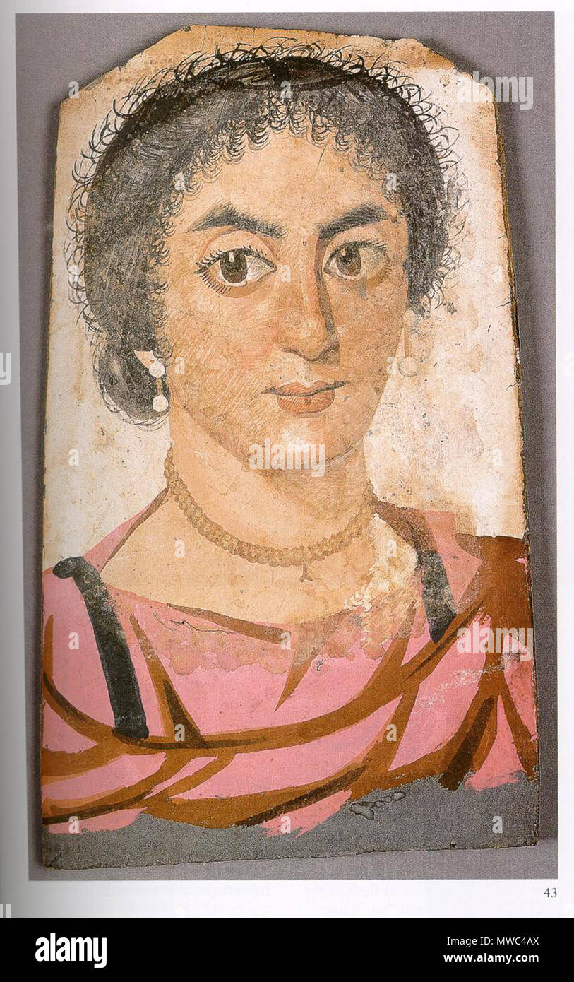 . Encausto ritratto di donna; da Er-Rubayat . terza-quarta secolo CE 203 Fayum-30 Foto Stock