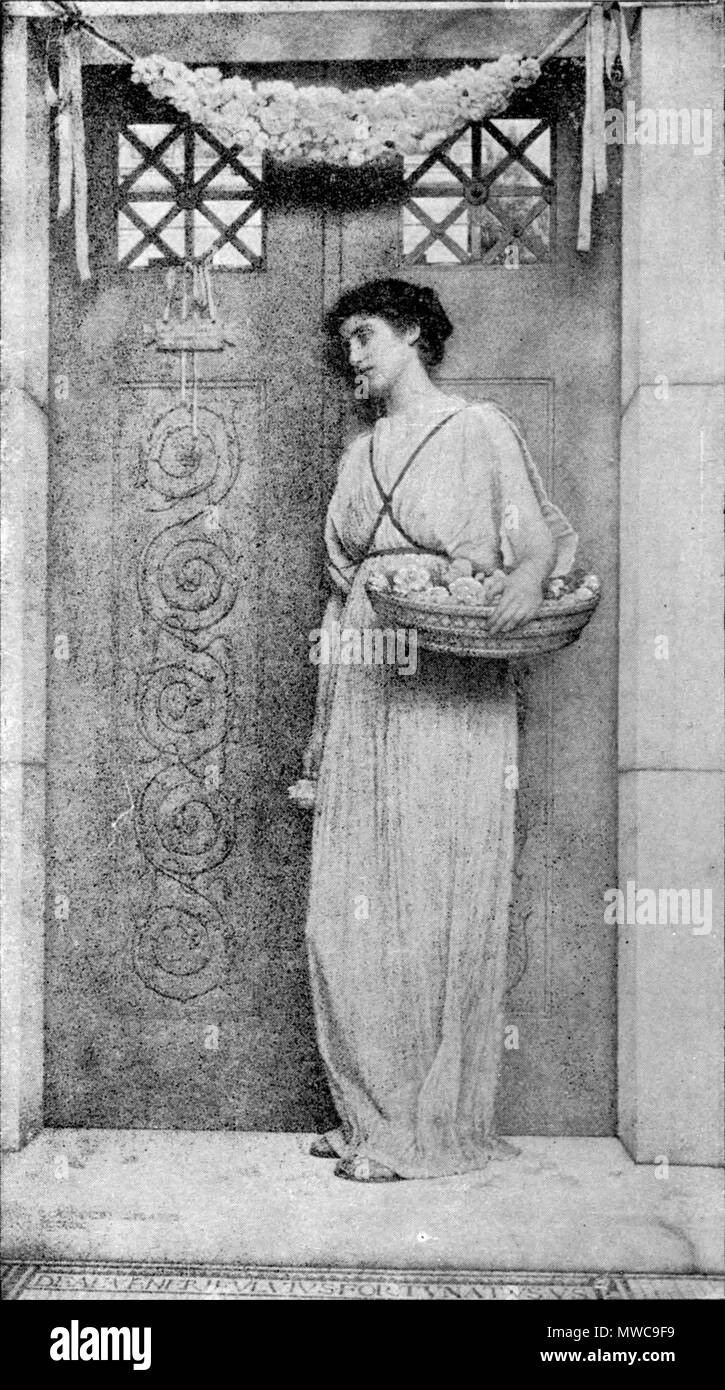 . Français : un la porte du temple . 8 luglio 2012. George Lawrence Bulleid 232 G L Bulleid - A la porte du temple Foto Stock