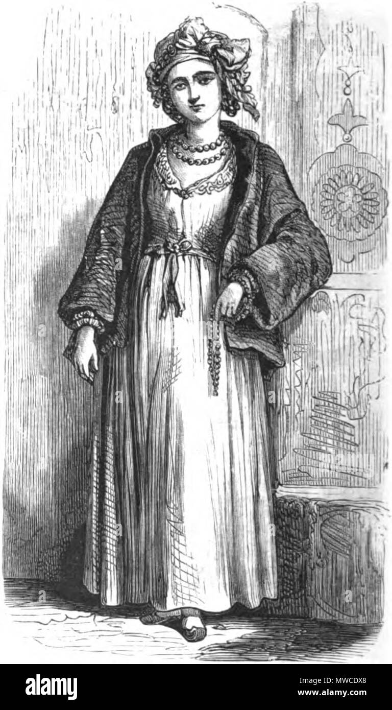 . Inglese: la ragazza da Stelea sobborgo di Bucarest, 1842 . 1842. Sconosciuto 246 ragazza di mahalaua Stelea, 1842 Foto Stock