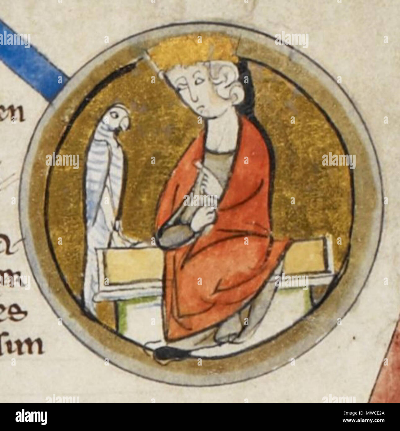 . Français : miniatura d'Édouard le martire dans une généalogie royale du XIIIe siècle. Il 2 settembre 2013, 19:09:11. Sconosciuto 179 Edoardo il martire - MS Royal 14 B V Foto Stock