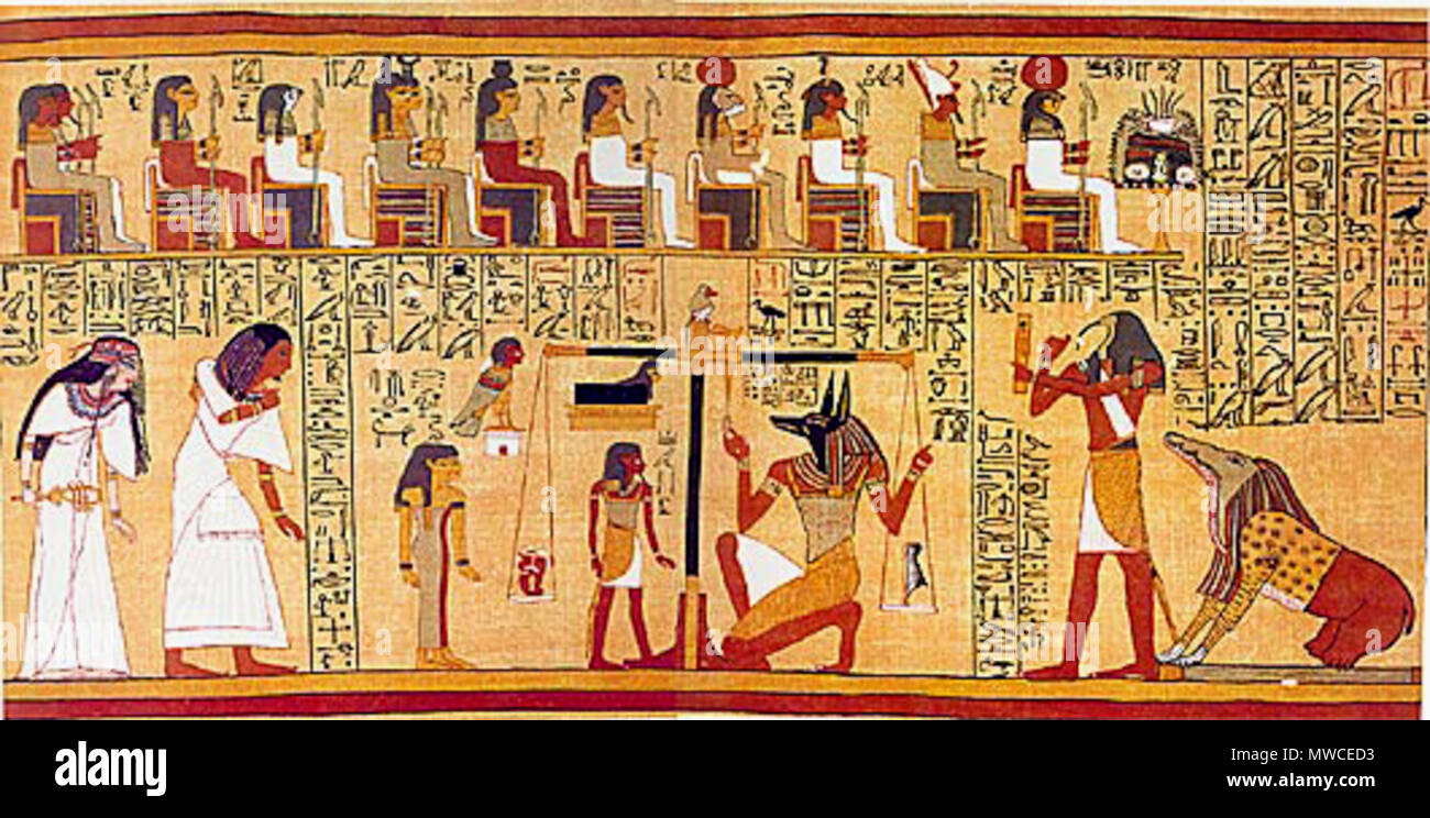. Libro dei Morti . circa il 1200 A.C. Sconosciuto 180 papiro egiziano Foto Stock