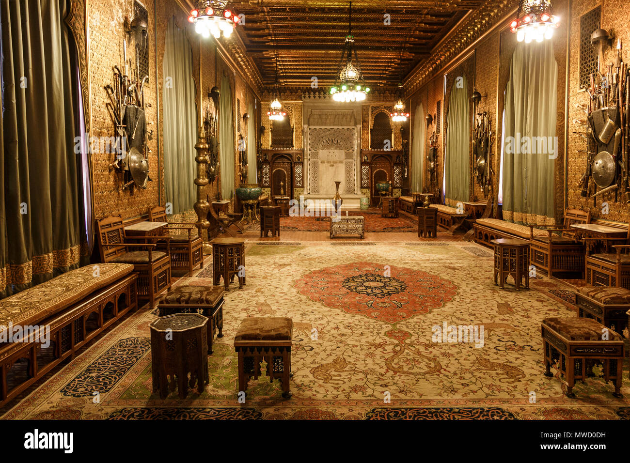 Gli interni del castello di Peles in Sinaia, Romania Foto Stock