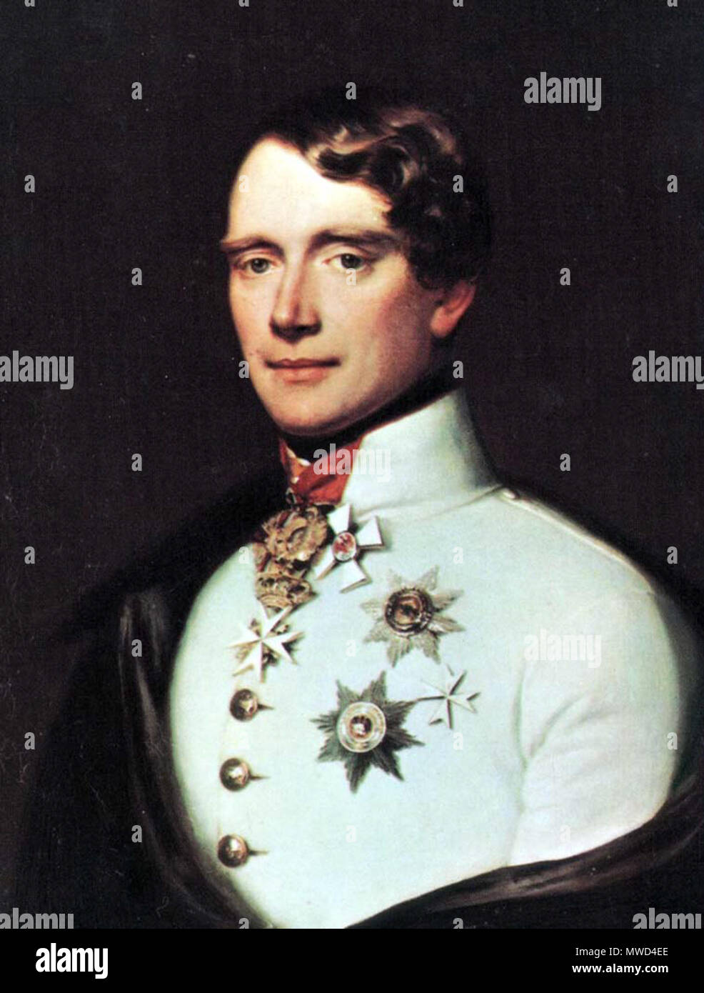 . Inglese: il Principe Gustavo di Svezia e Vasa (1799-1877), figlio del re Gustav IV Adolph . circa 1830 258 Gustavo di Svezia (1799) c 1830 Foto Stock