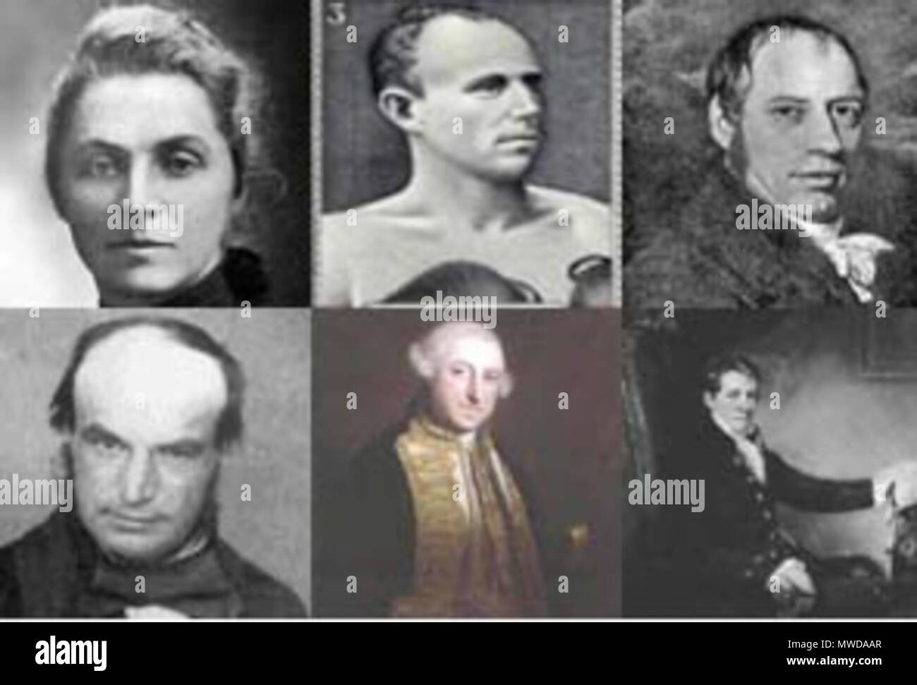 . Inglese: collage di immagini che rappresentano la en:Cornish persone. In alto (da sinistra a destra): en:Emily Hobhouse, en:Bob Fitzsimmons, en:Richard Trevithick. Verso il basso: en:John Couch Adams, en:Edward Boscawen, en:Humphry Davy. 24 settembre 2007 (originale data di caricamento) (testo originale: Settembre 24, 2007). M.V.E.i. 202 Famouscornish Foto Stock