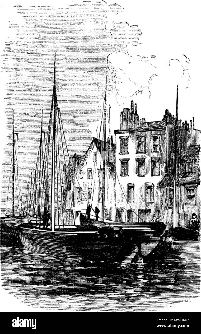 . Olanda e Hollanders . Gennaio 1872. S. Fox 282 Olanda e Hollanders - acqua barca Foto Stock