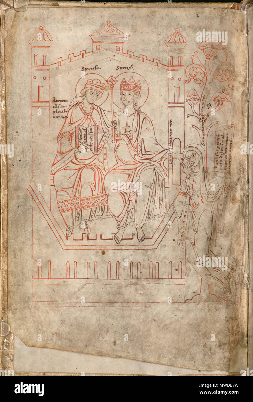 Inglese Cristo E La Sua Sposa Questo Manoscritto Di Opere Di Onorio Augustodunensis Visto Anche Come