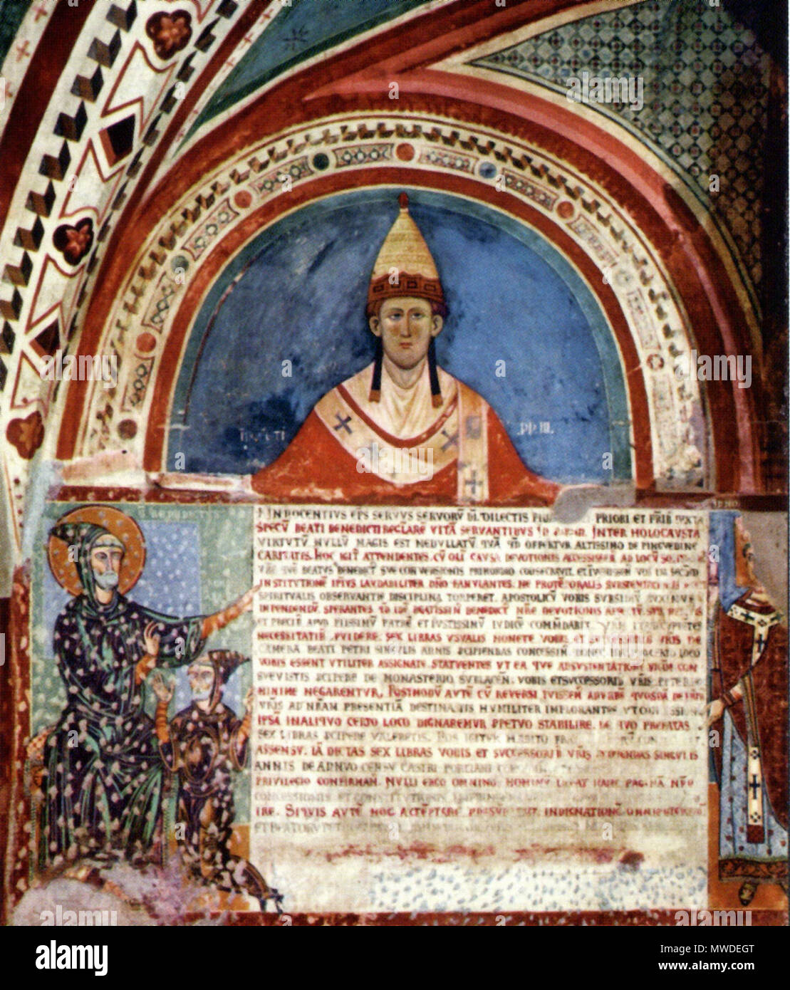 . Inglese la pittura di Innocenzo III al Sacro Speco, Subiaco . circa