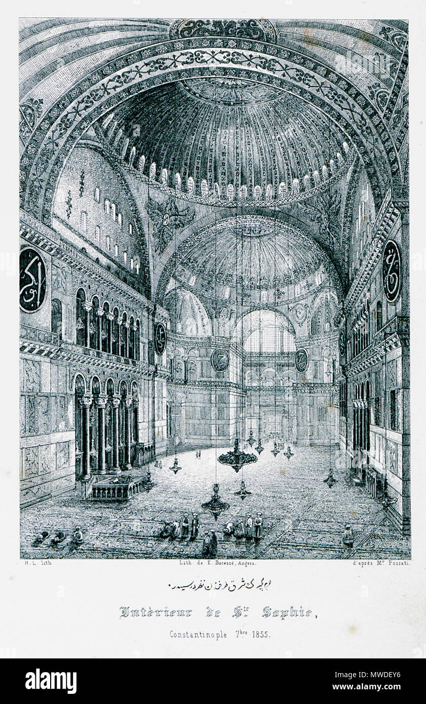 298 Intèrieur de Ste Sophie - Godard - Faultrier Victor - 1857 Foto Stock