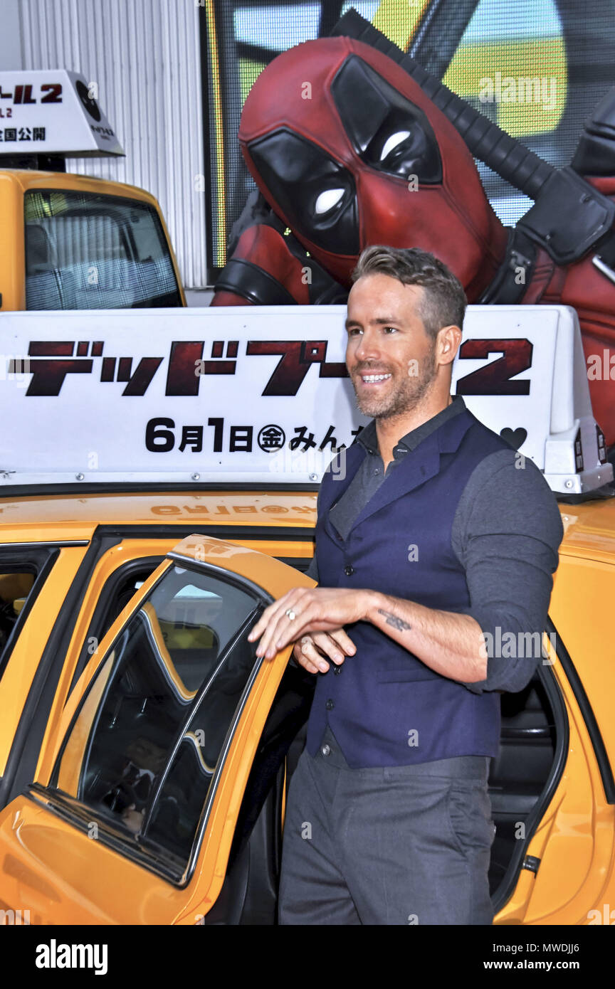 Tokyo, Giappone. 29 Maggio, 2018. Ryan Reynolds assiste il 'Deadpool 2' premiere in Roppongi Hills il 29 maggio 2018 a Tokyo, Giappone. | Verwendung weltweit Credito: dpa/Alamy Live News Foto Stock