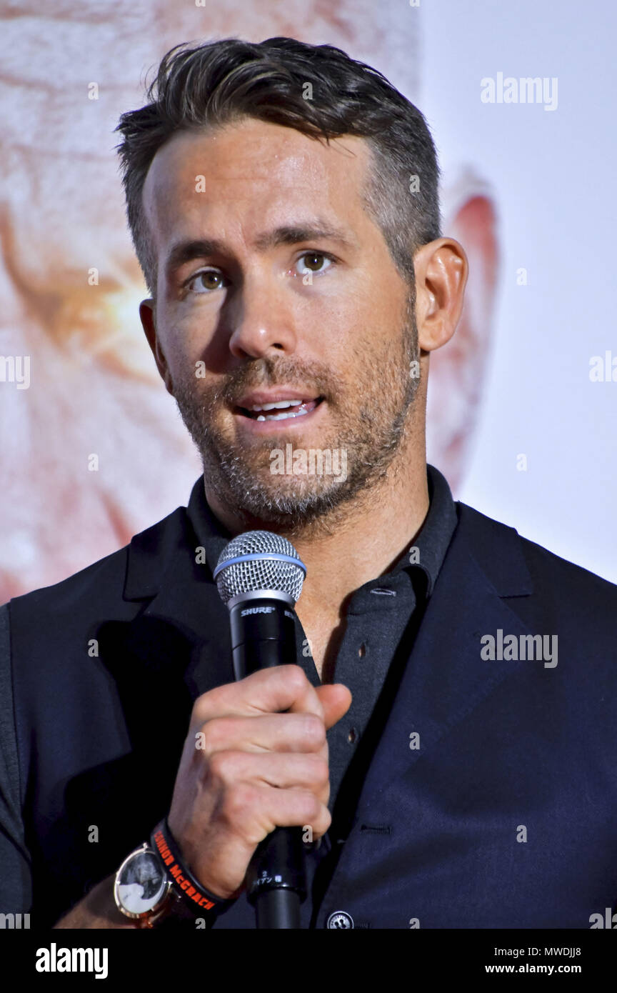 Tokyo, Giappone. 29 Maggio, 2018. Ryan Reynolds assiste il 'Deadpool 2' premiere in Roppongi Hills il 29 maggio 2018 a Tokyo, Giappone. | Verwendung weltweit Credito: dpa/Alamy Live News Foto Stock
