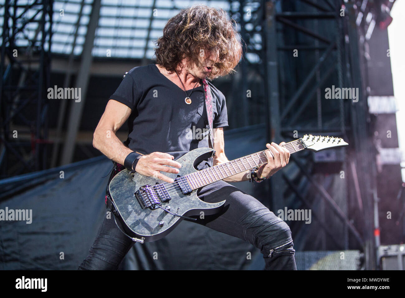 Torino Italia. Dal 01 giugno 2018. Il cantante rock italiano-cantautore Vasco Rossi suona dal vivo sul palco a Stadio Olimpico Grande Torino" nella prima data di "Non Stop Live Tour 2018' Credit: Rodolfo Sassano/Alamy Live News Foto Stock