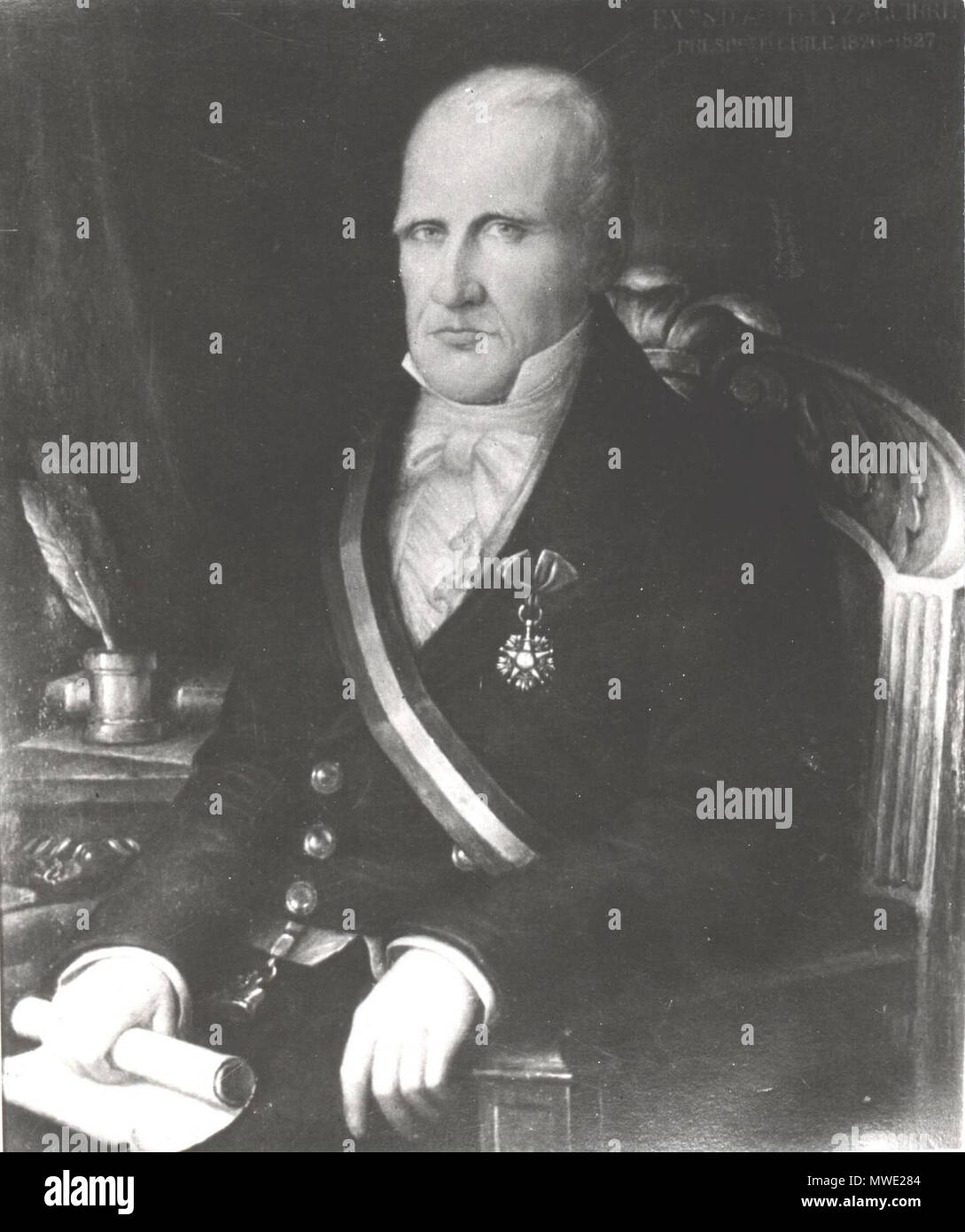 . Español: Agustín Manuel de Eyzaguirre Arechavala, (1768-1837) presidente de la República de Chile 1811-1825. Xix secolo. Sconosciuto 200 Eyzaguirre 2 Foto Stock
