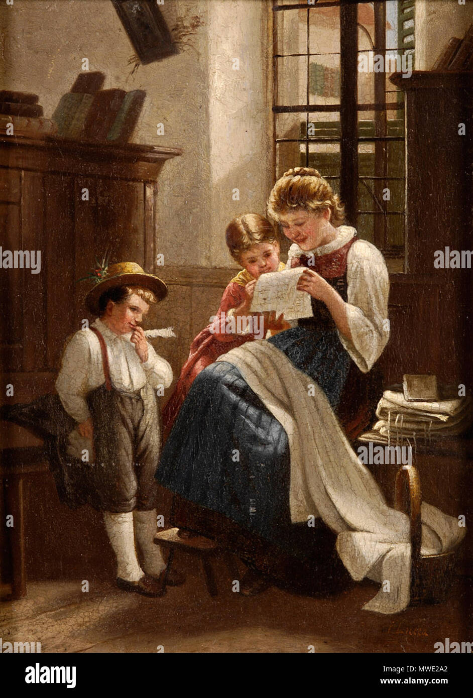 . Ein interessanter breve. Signiert. Öl auf Holz, 31,5 x 23,5 cm . Xix secolo. F. Lucca (19. Jh.) 200 F Lucca Ein interessanter breve Foto Stock . Ein interessanter breve. Signiert. Öl auf Holz, 31,5 x 23,5 cm . Xix secolo. F. Lucca (19. Jh.) 200 F Lucca Ein interessanter breve Foto Stock