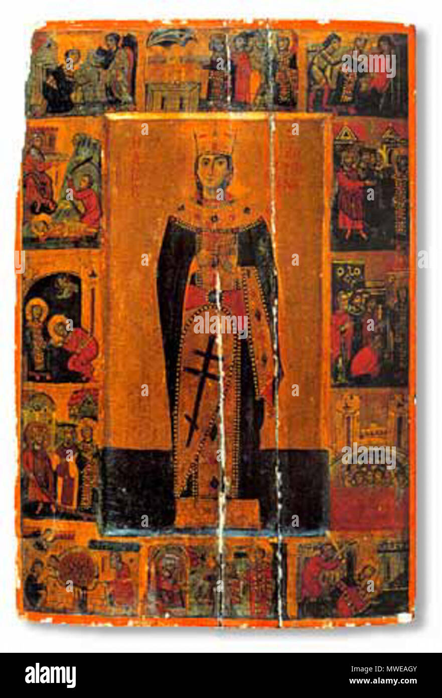 . Icona di Santa Caterina di Alessandria . Il XIII secolo. Anonimo 291 IconEcaterina Foto Stock