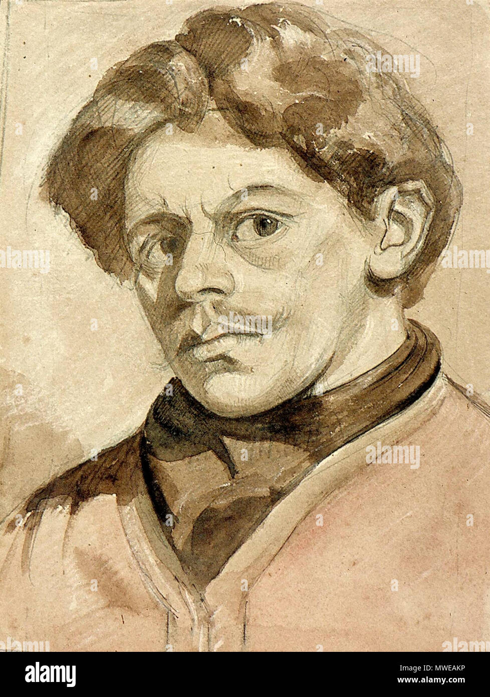 . Nederlands: Self-portrait. circa 1905. Matita, inchiostro di China, acquarello o inchiostro bianco e gouache su carta. 20,5 × 16 cm (8 × 6,2 in). Utrecht, Centraal Museum. 1 gennaio 1905. Theo van Doesburg (1883-1931) nomi alternativi Christian Emil Marie (Emile) Küpper, I.K. Descrizione Bonset architetto olandese, pittore, disegnatore e scrittore Data di nascita e morte 30 Agosto 1883 7 marzo 1931 Luogo di nascita e morte Utrecht Davos periodo di lavoro lavoro 1899-1931 posizione Amsterdam (1899-1914), Amersfoort (settembre 1908), Apeldoorn (luglio 1910), Fort bij Veldhuis (Heemskerk) (Luglio 1914), Groesbeek (M Foto Stock