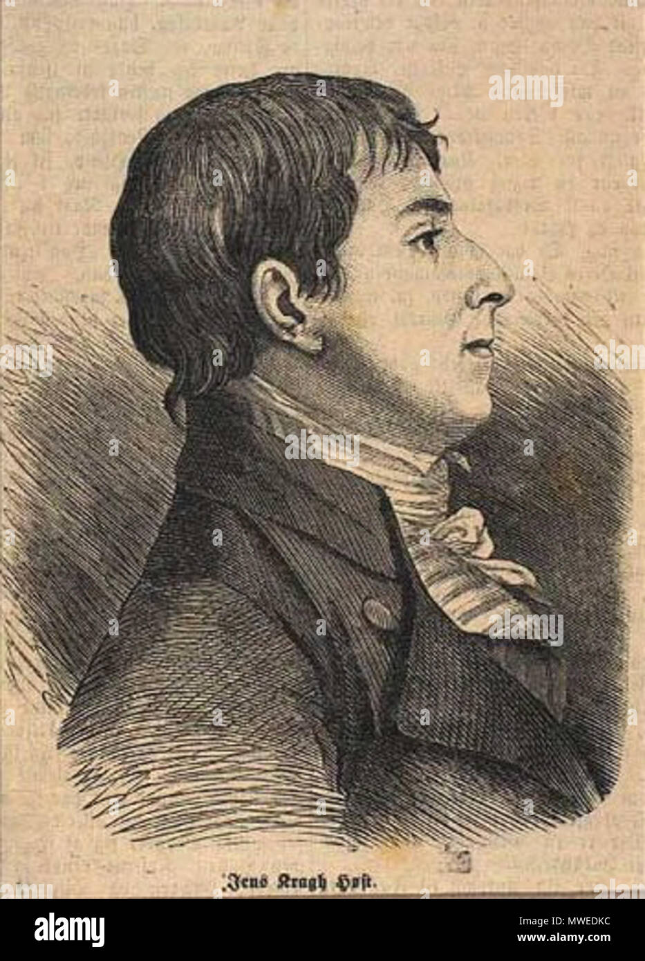 . Dansk: Jens Kragh Høst (15.09.1771-26.03.1844) . 1800. Sconosciuto 314 Jens Kragh Hoest 1772-1844 Foto Stock