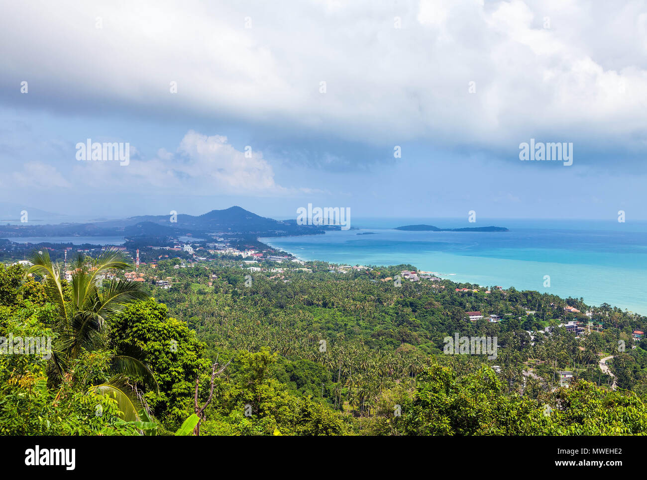 Panorama di Koh Samui in Thailandia. Foto Stock