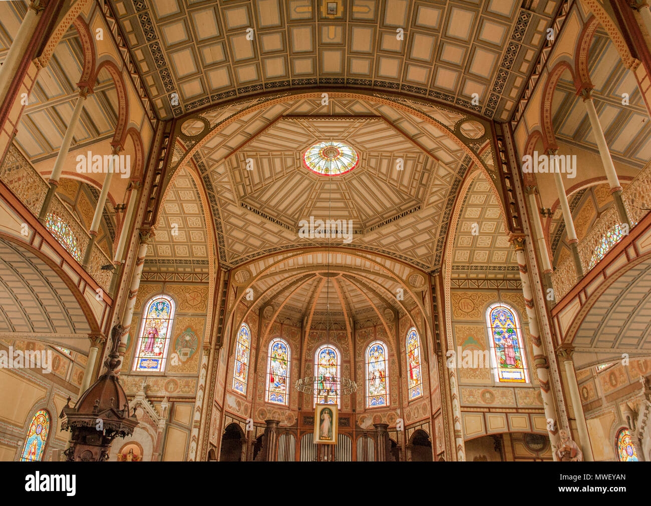 La cattedrale cattolica di Fort-de-France, capitale della Martinica Foto Stock