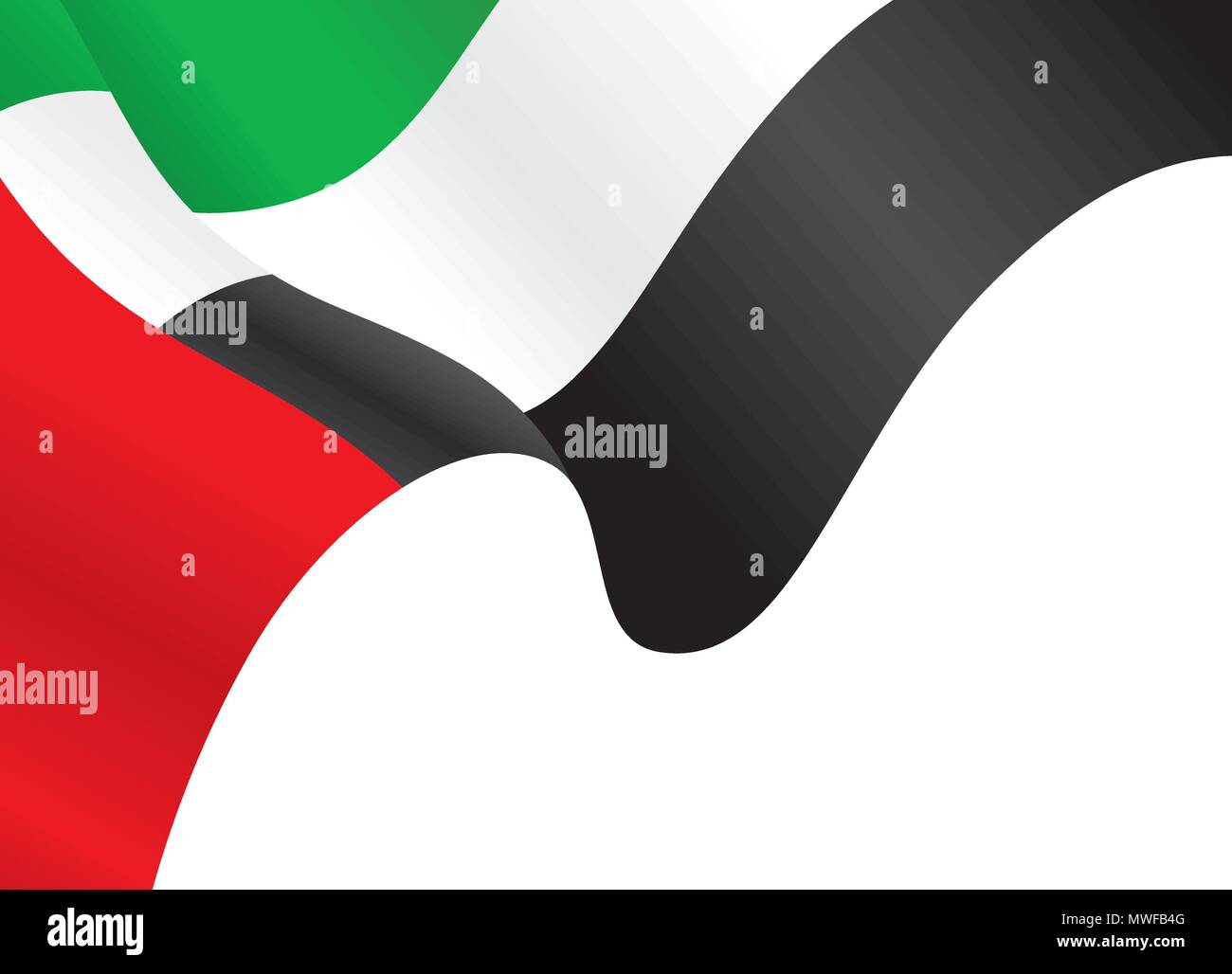 Emirati Arabi Uniti sventola bandiera sfondo, illustrazione vettoriale Illustrazione Vettoriale