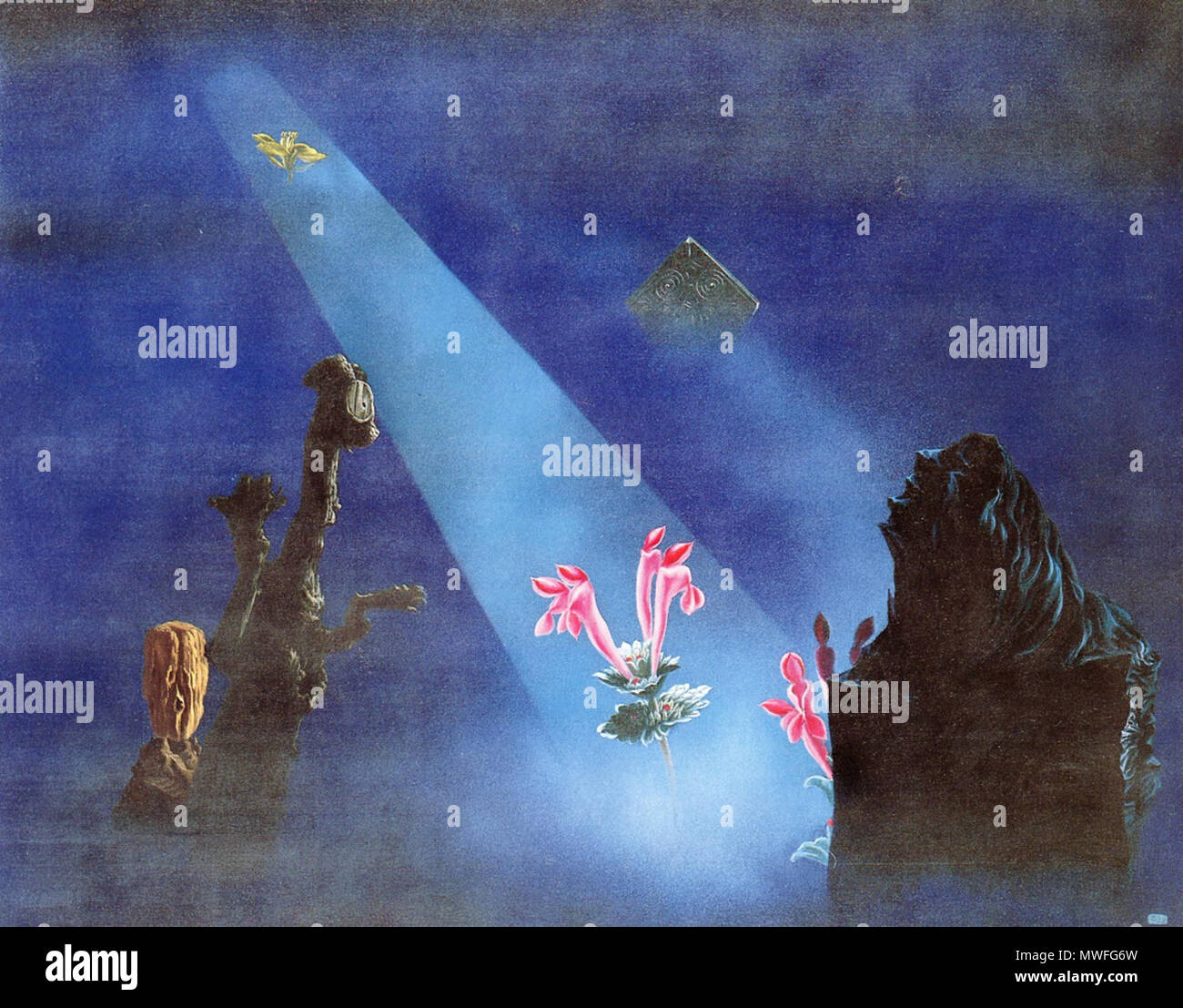 . Español: Kitawaki Noboru: per una notte insonne, 1937, olio su tela, 122x130 cm. Kyoto Municipal Art Museum . 1937 341 KITAWAKI notti Foto Stock