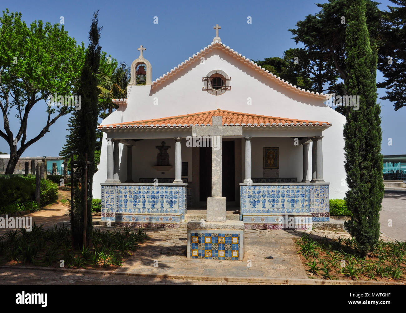 Cappella di San Sebastiano, Gandarinha Park, Cascais (vicino a Lisbona, Portogallo Foto Stock