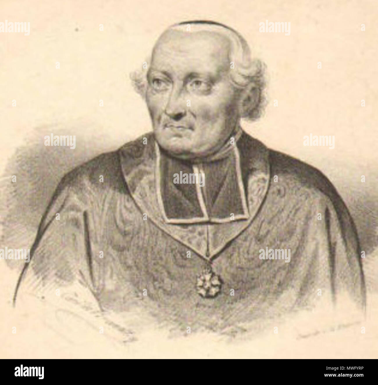 . Deutsch: Joseph Fesch Kardinal . 1830. Zeitgenössischer Stecher 334 Kardinal Fesch2 Foto Stock