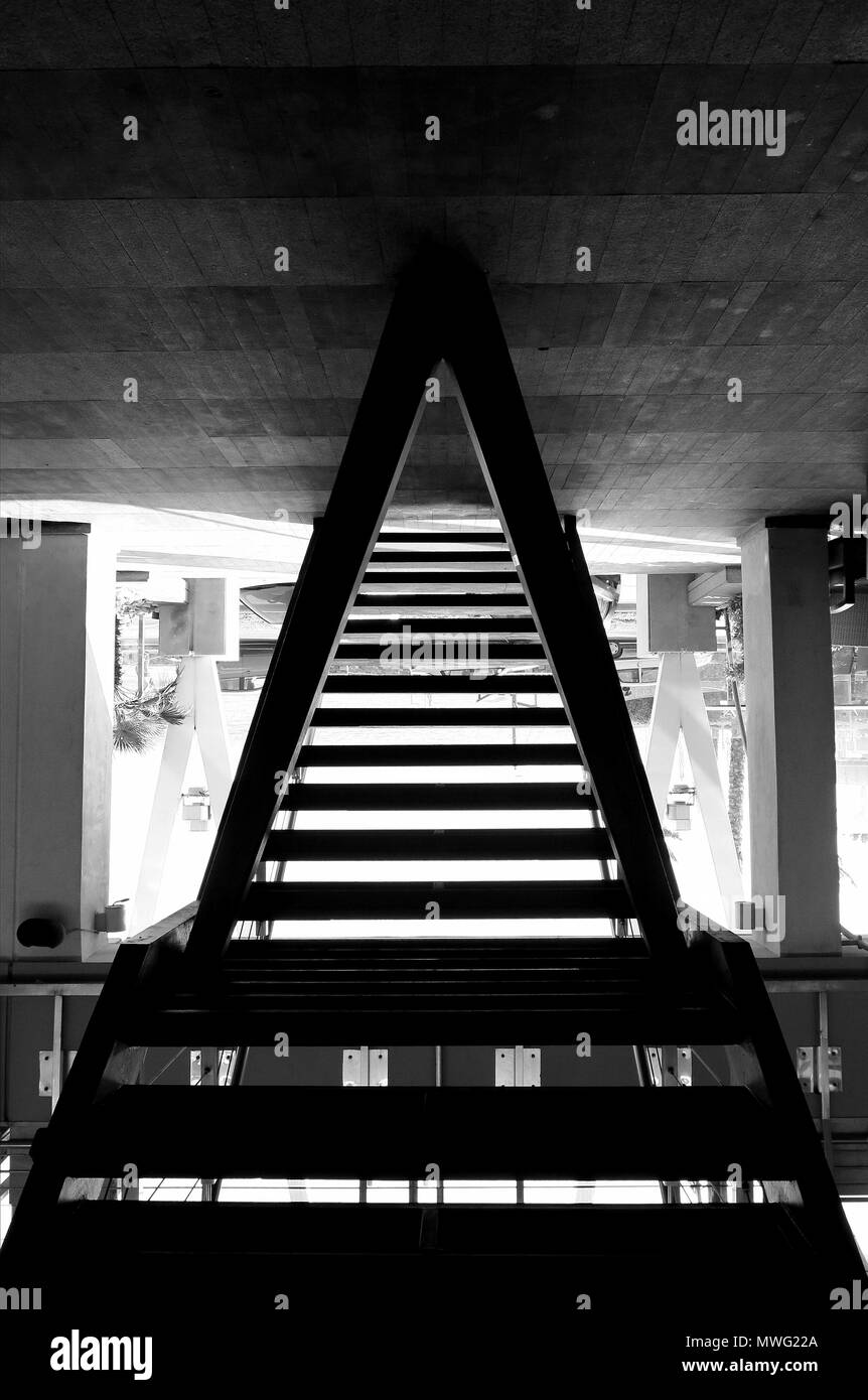 Scala invertita. Foto Stock