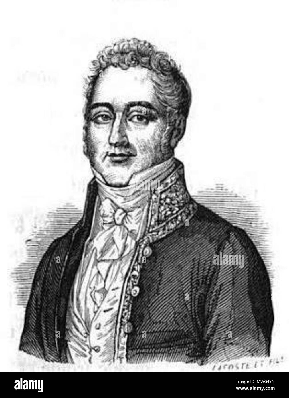 . Jacques Laffitte . 1843. Lacoste (graveur) 357 Laffite 1843 Foto Stock