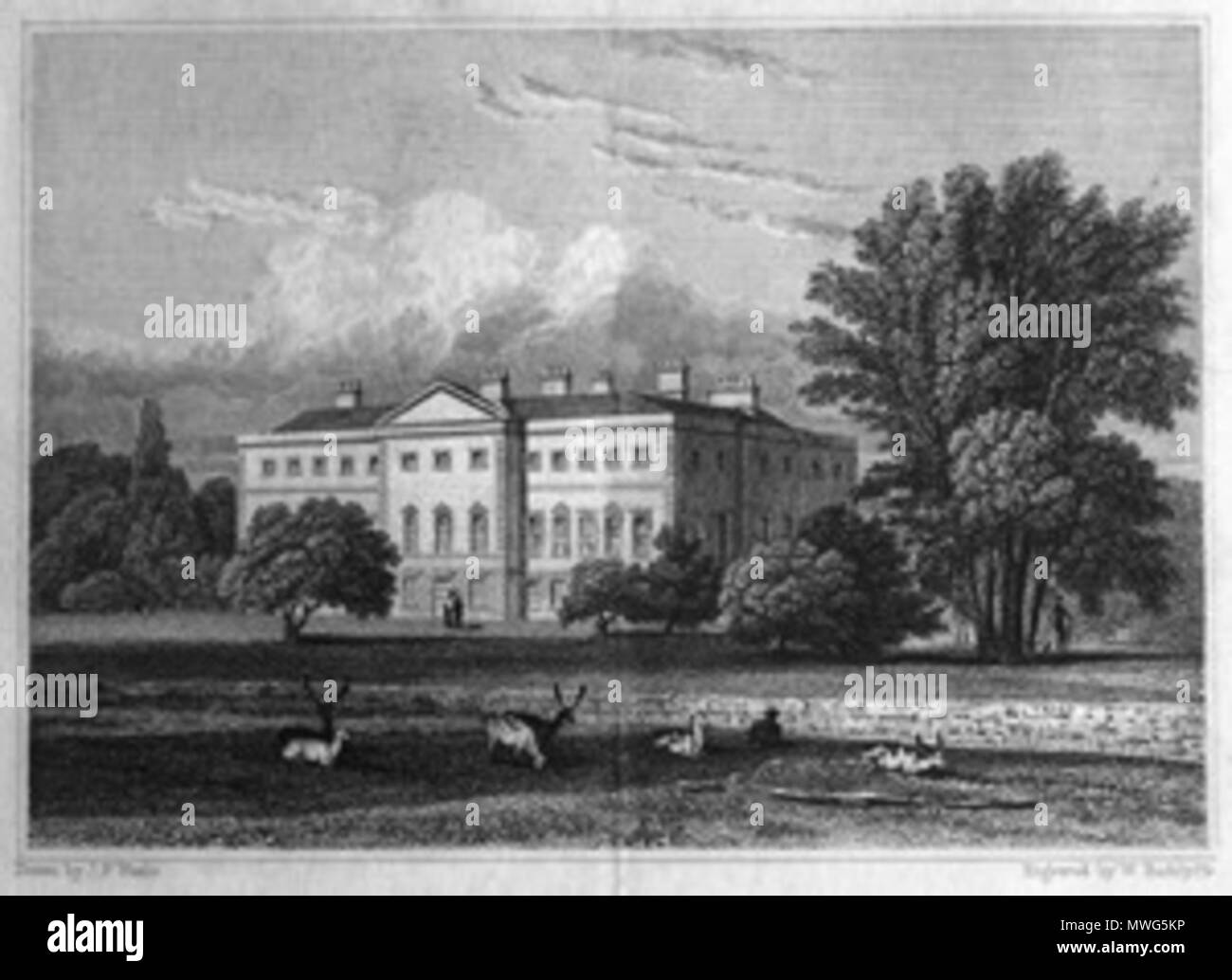 . Lathom House in Lancashire . prima di 1859. Questo file è privo di informazioni sull'autore. 360 Lathom pre1859 Foto Stock
