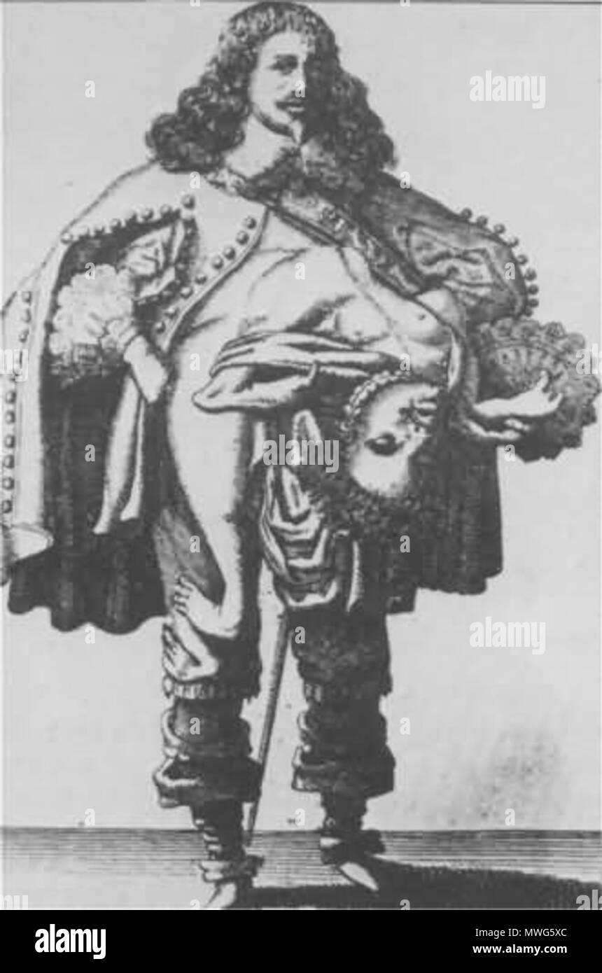 . Illustrazione contemporanea (quindi creati prima del 1700). Fonte: http://freaks.monstrous.com/pictures/lazarus-joannes-baptista colloredo.jpg . Sconosciuto 361 Lazzaro e Joannes Baptista Colloredo Foto Stock