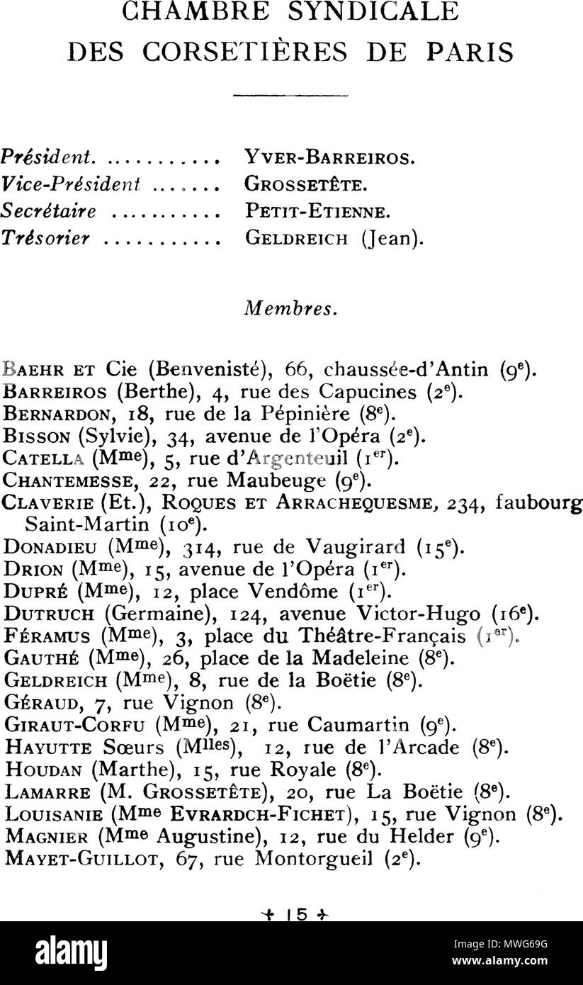 363 Le Métier De Corsetière - 15 Foto Stock