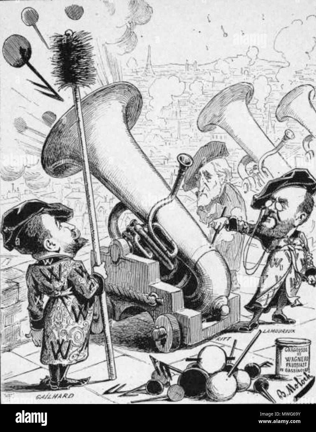 363 Le nouveau siège de Paris en 1891 da Moloch Foto Stock