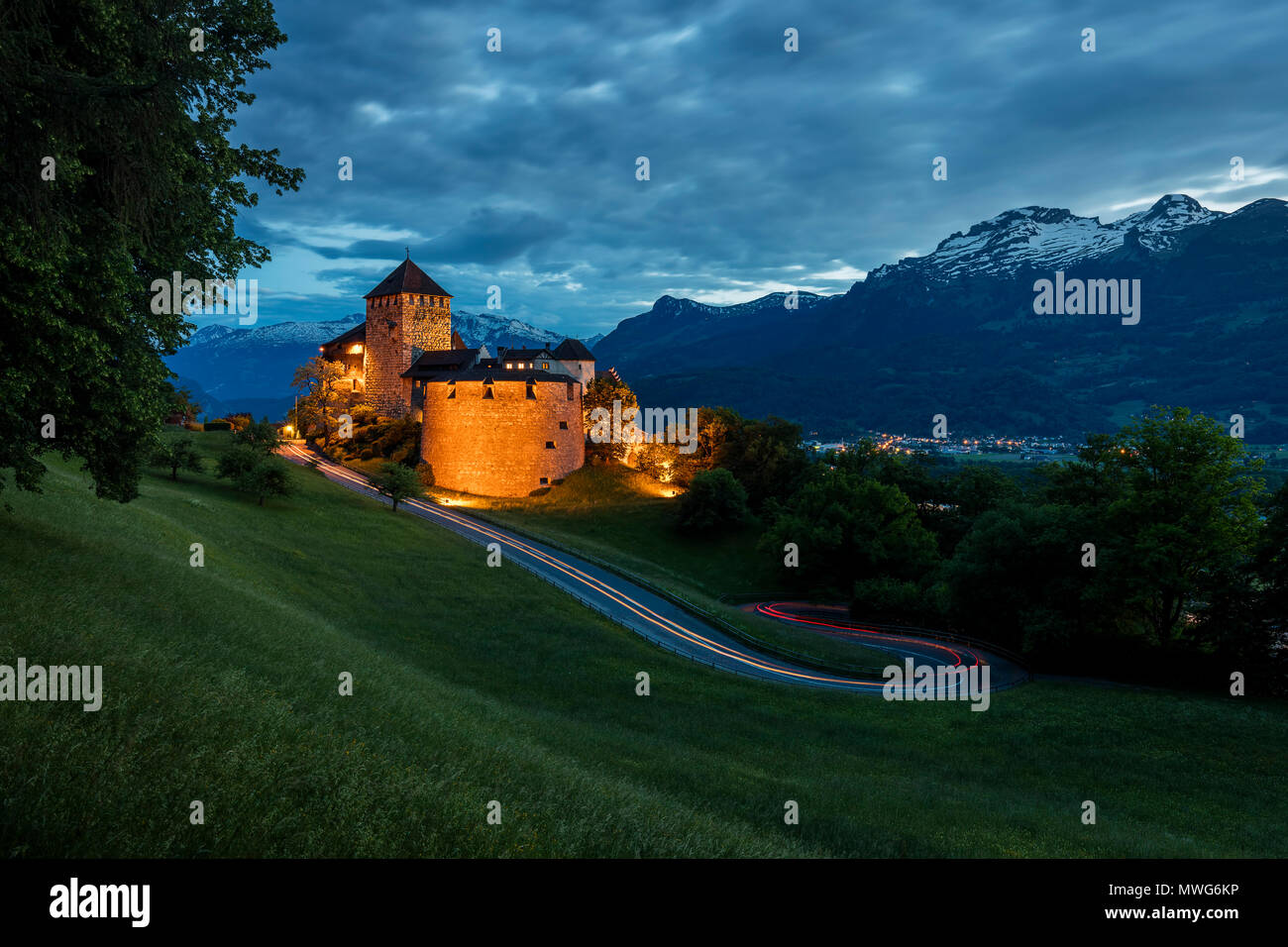 Il castello di Vaduz in Liechtenstein Foto Stock