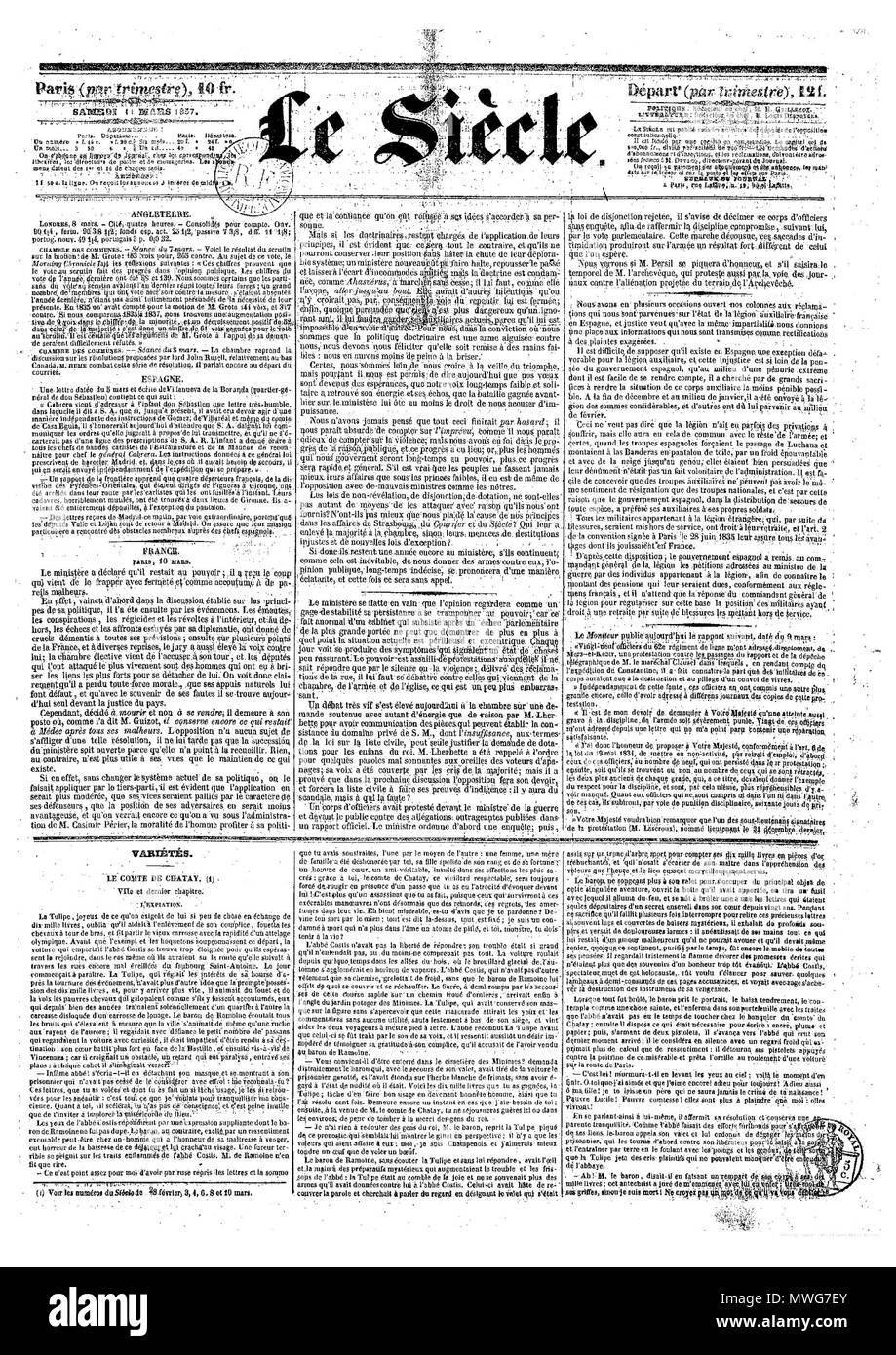 369 LeSiècle11031837 Foto Stock