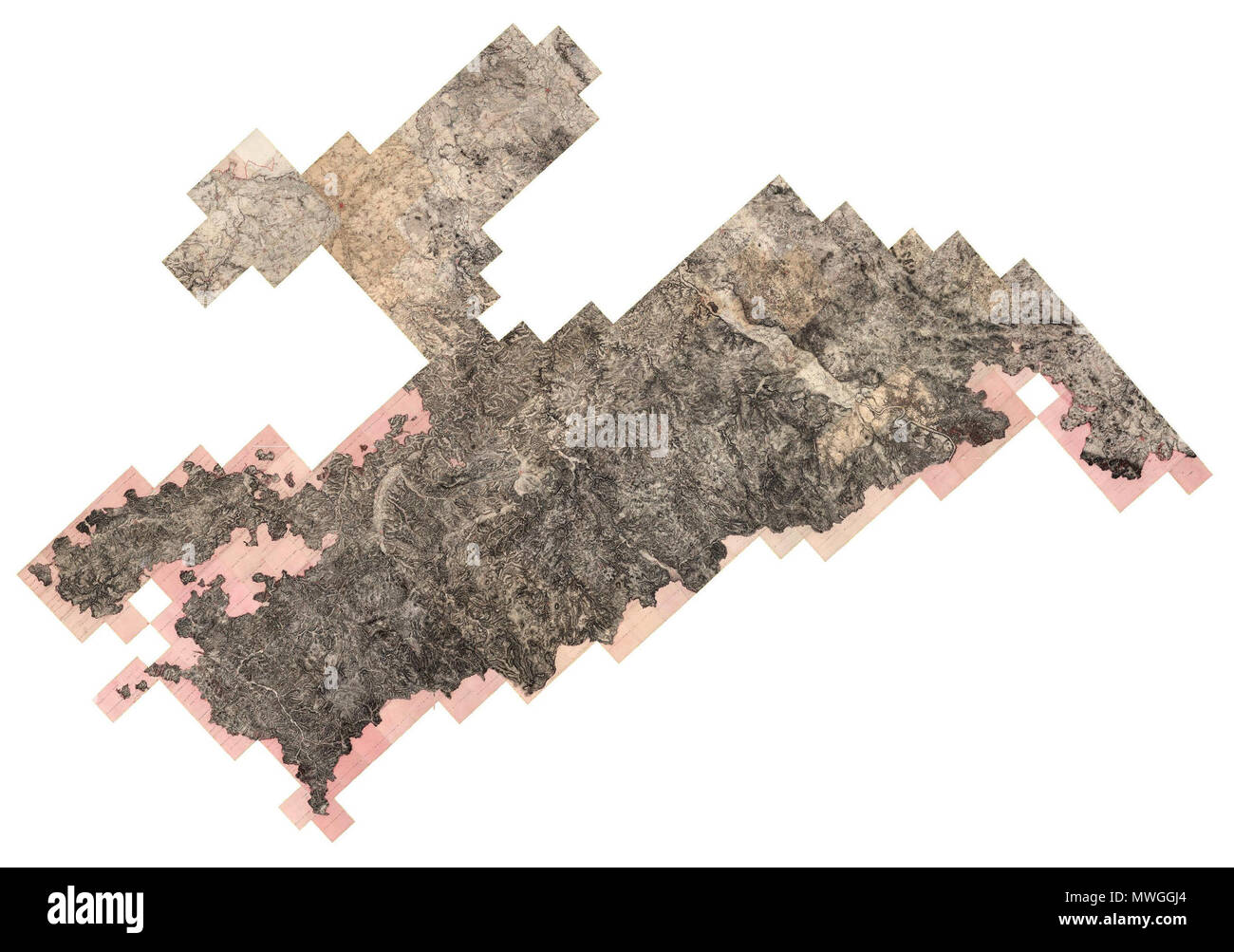 410 Meilenblätter-sachsens-berliner-paradigma-georeferenziert Foto Stock