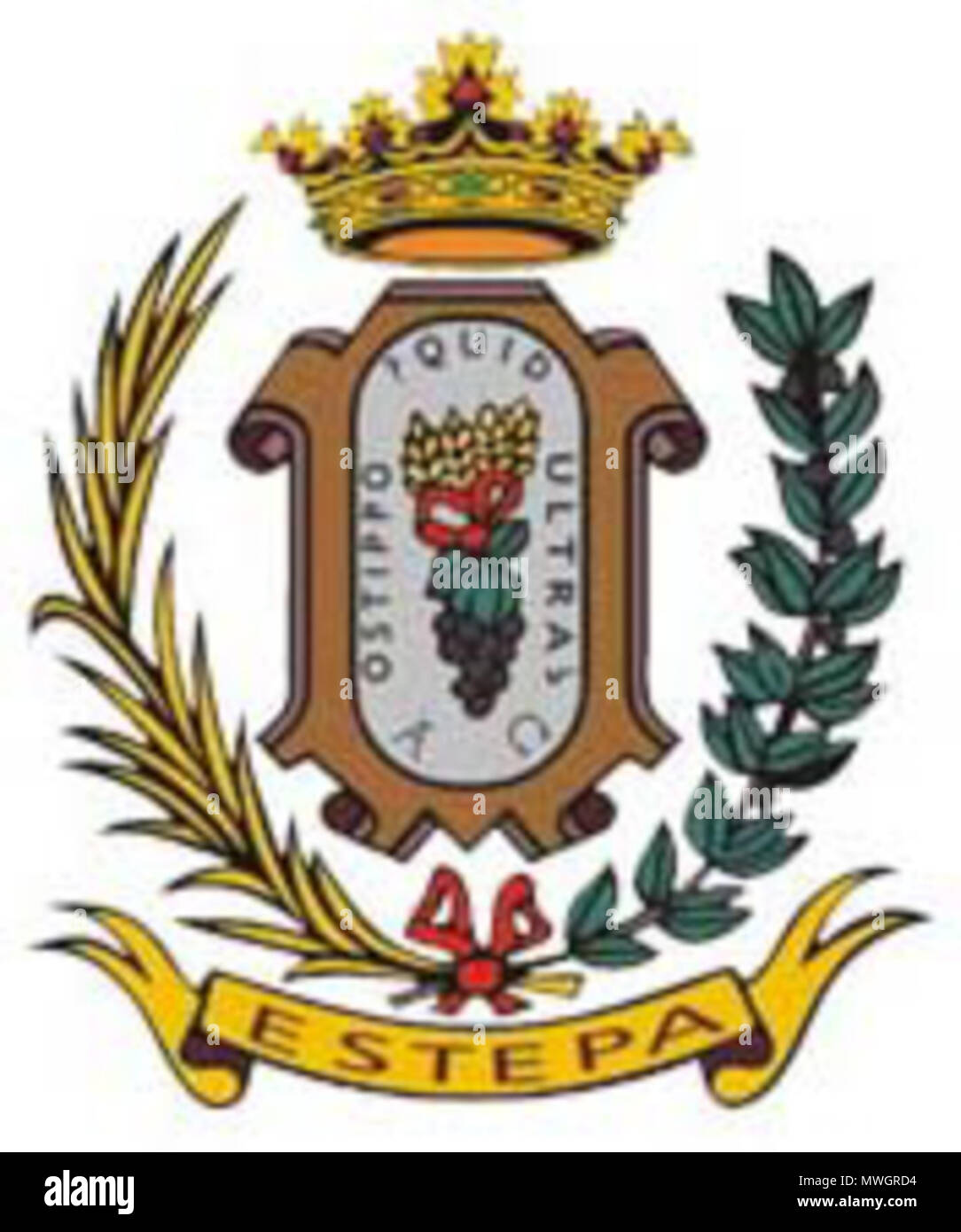 . L'escudo de estepa . 11.III.08. Ayuntamiento de estepa 195 Escudoestepa Foto Stock