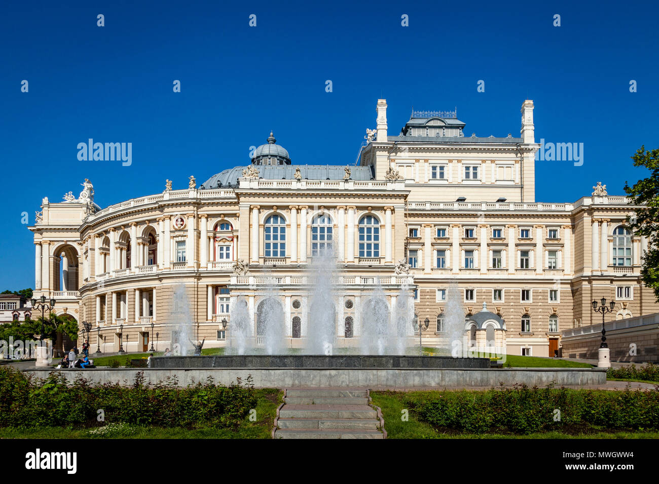 La Nazionale di Odessa Teatro Accademico di Opera e Balletto, Odessa, Ucraina. Foto Stock