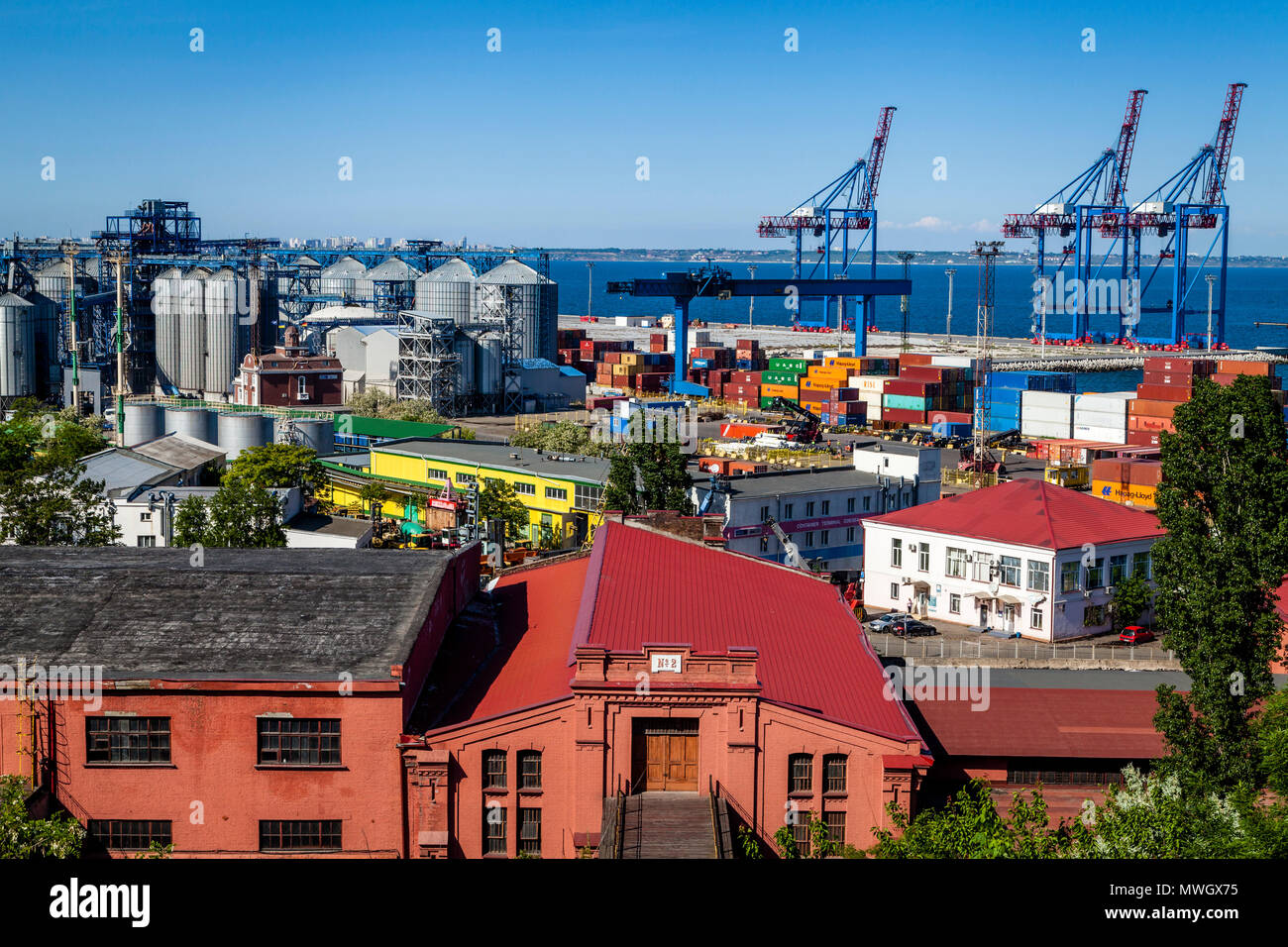 Odessa Marine porto commerciale, Odessa, Ucraina Foto Stock